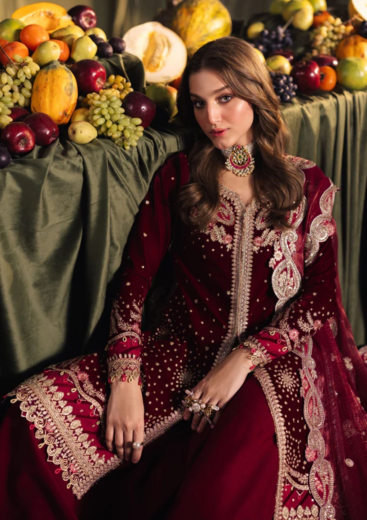 Winter Collection - Qalamkar - Velvet Edit - QV24#02 - AMARA