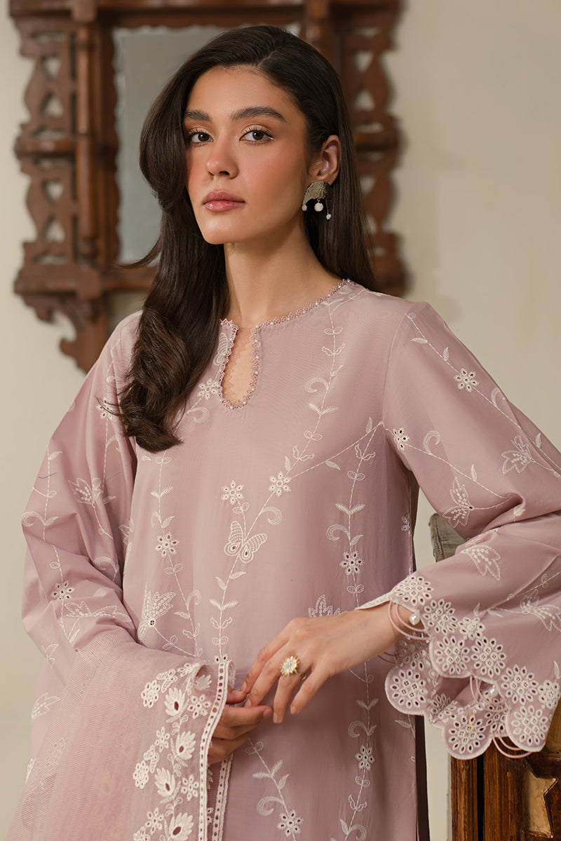 Cross Stitch | Chikankari Lawn 25 | MAUVE GLAM - Official Cross Stitch stockist in UK - Sakeena London