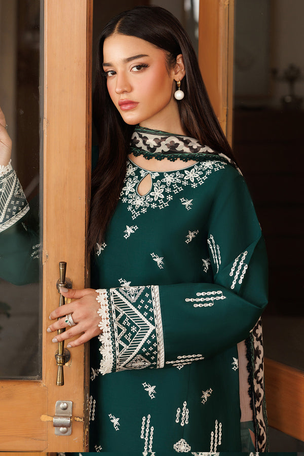Farasha | Summer Weaves Embroidered Lawn | Teal Essence - Official Farasha stockist in UK - Sakeena London