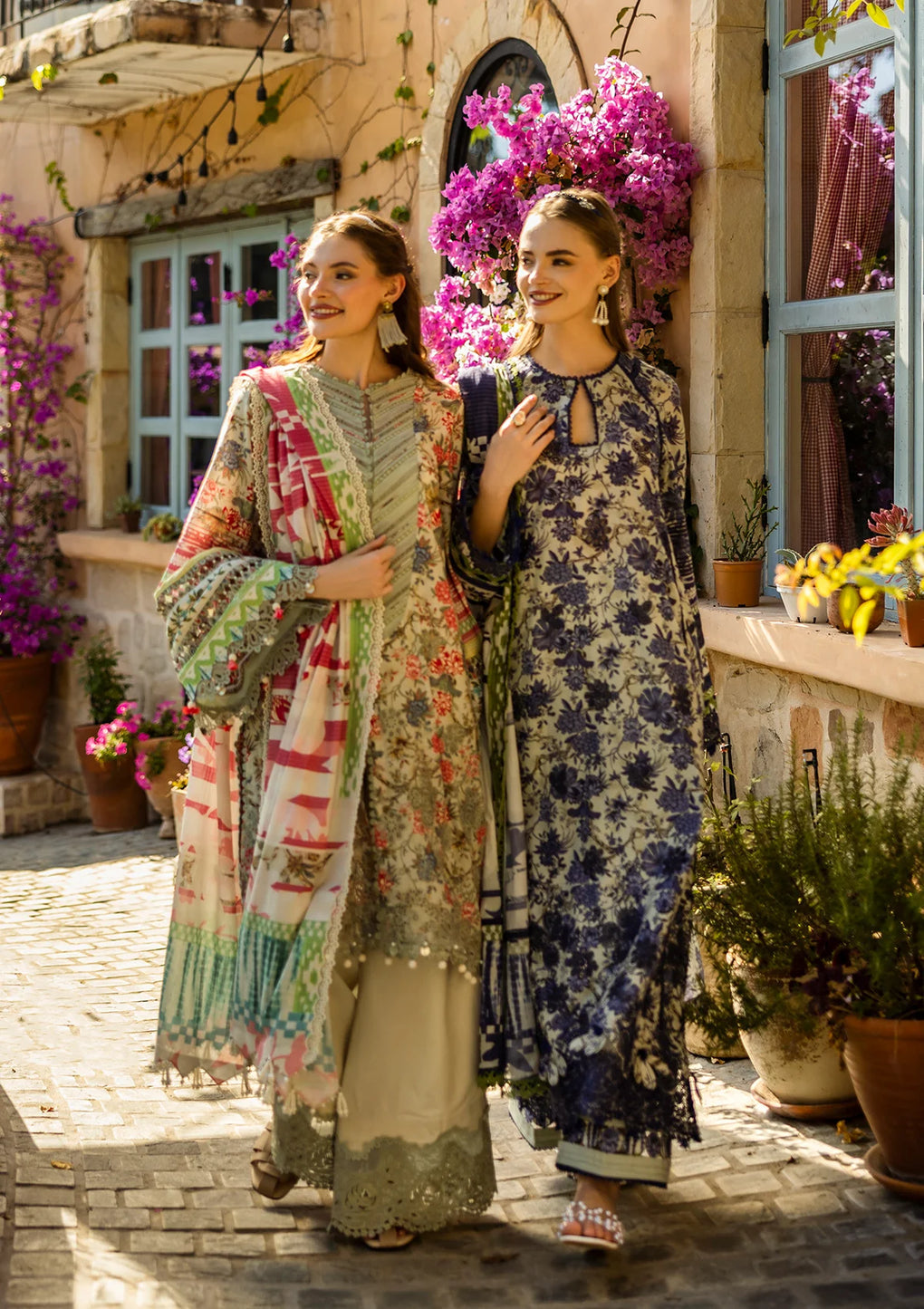 Elaf Premium | Print Chikankari 25 | ELK-01B GIARDINO - Official Elaf Premium stockist in UK - Sakeena London