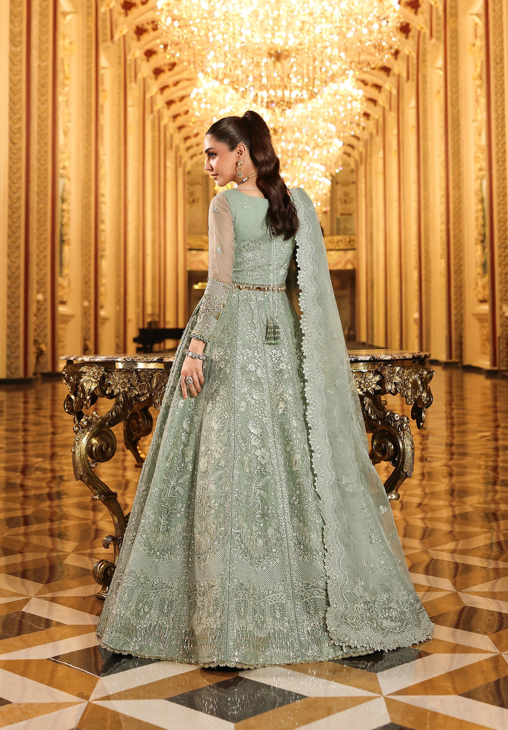 Elaf Premium | Stardom Formal Handwork 25 | ESH-03 LIME LIGHT - Official Elaf Premium stockist in UK - Sakeena London