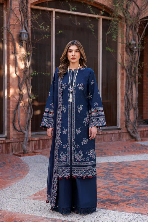 Farasha | Kaavish Lawn 24 | DEEP SAPPHIRE - Official Farasha stockist in UK - Sakeena London