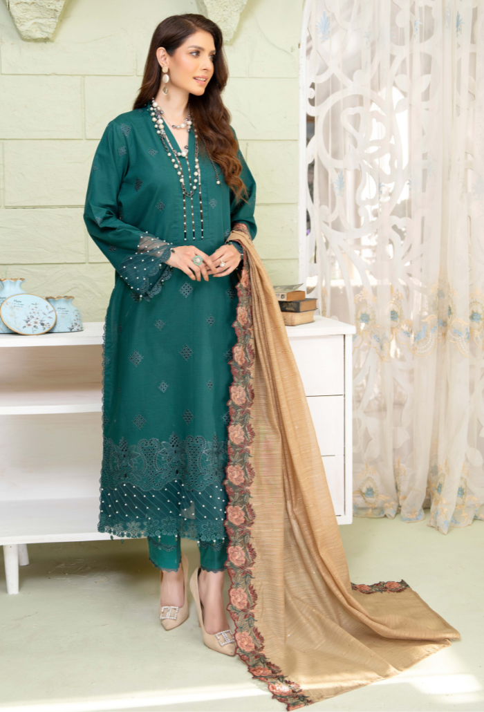 Humdum | Baad e Baharan Lawn | Baad e Baharan - D07 - Official HumDum stockist in UK - Sakeena London