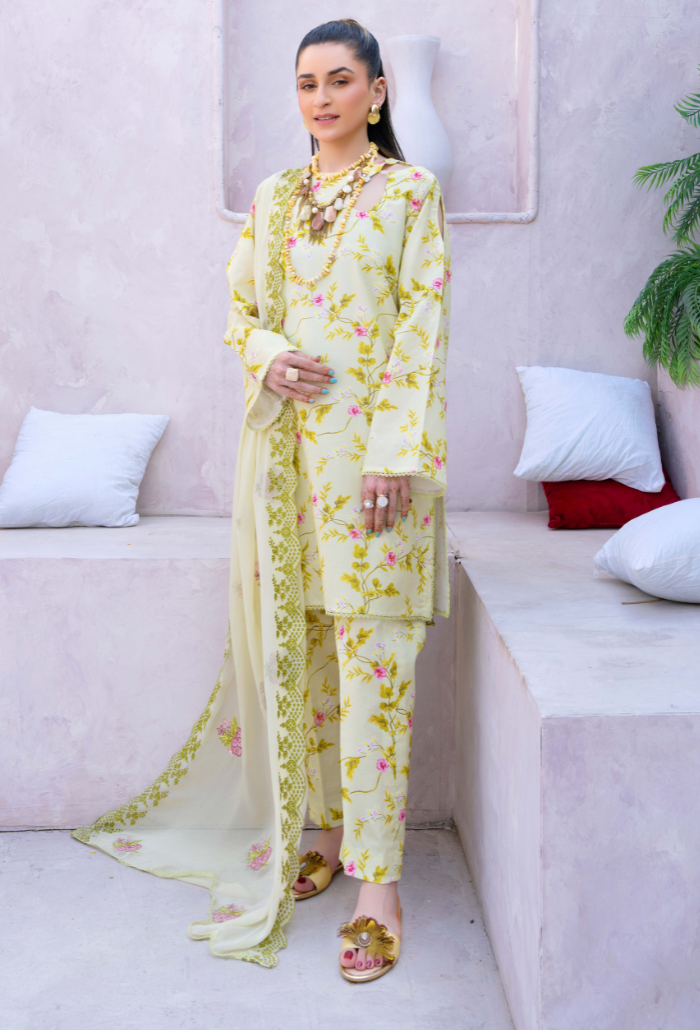 Humdum | Gardenia Lawn 24 | PLG 3 - D07 - Official HumDum stockist in UK - Sakeena London