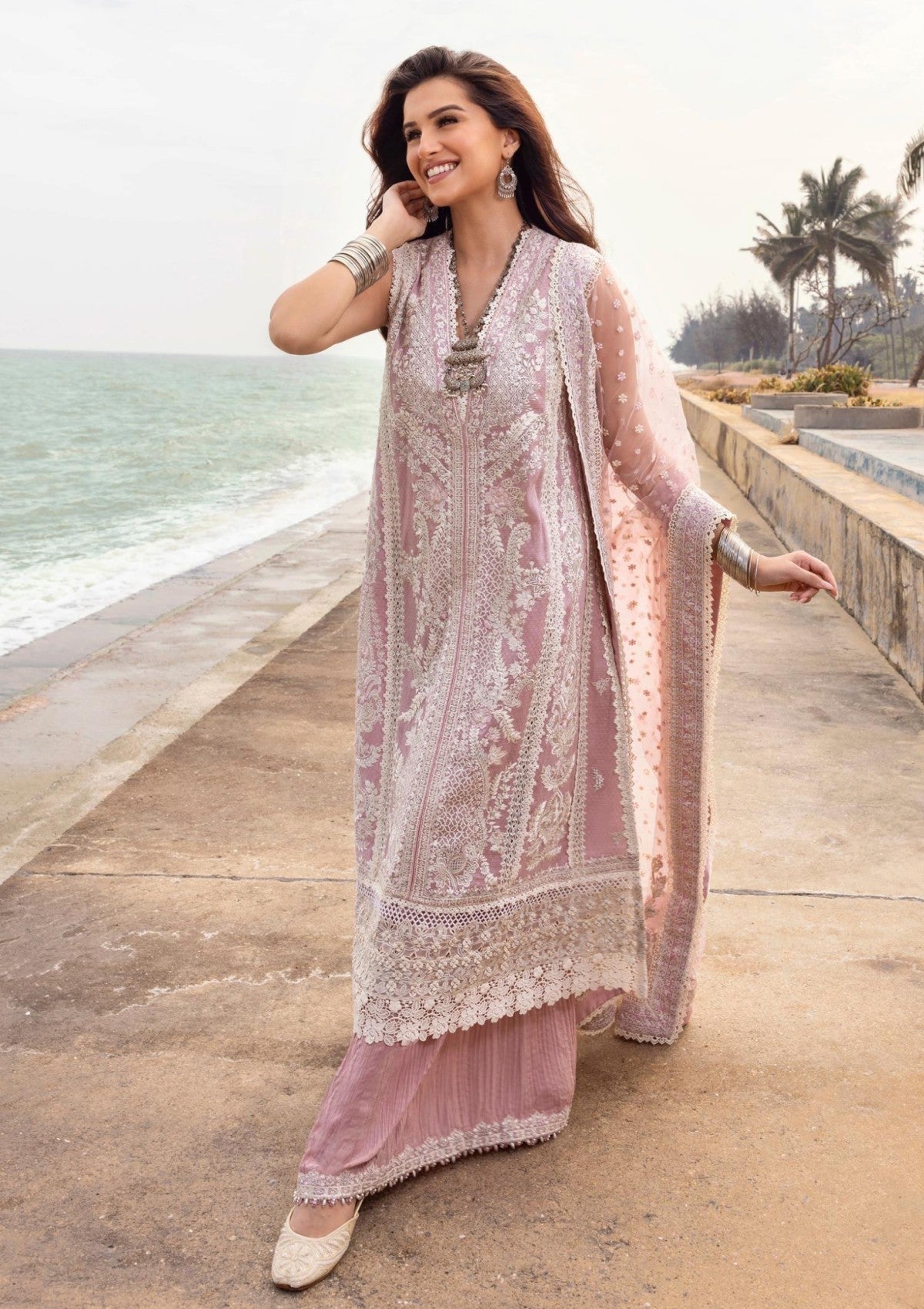 Lawn - Faiza Saqlain - Zinnia Luxury 25 - Amaryllis