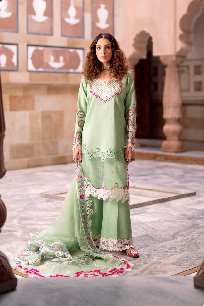 Fozia Khalid | Kahani Silk Luxury Dresses | Shehnaz - Official Fozia Khalid stockist in UK - Sakeena London