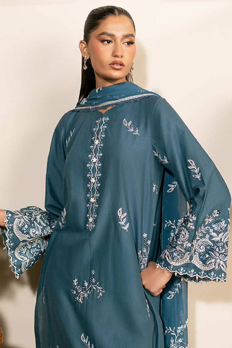 Cross Stitch | Mahiri Lawn 25 | TEAL SERENITY - Official Cross Stitch stockist in UK - Sakeena London
