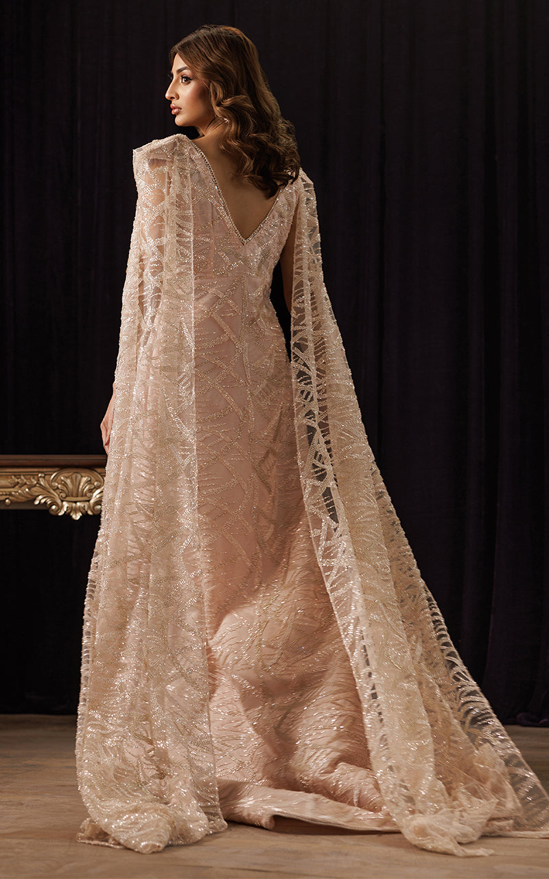 Threads and Motifs | Formal Dresses 25 | Net Embroidered Jacket with Embroidered Tube & Trouser - Official Threads and Motifs stockist in UK - Sakeena London