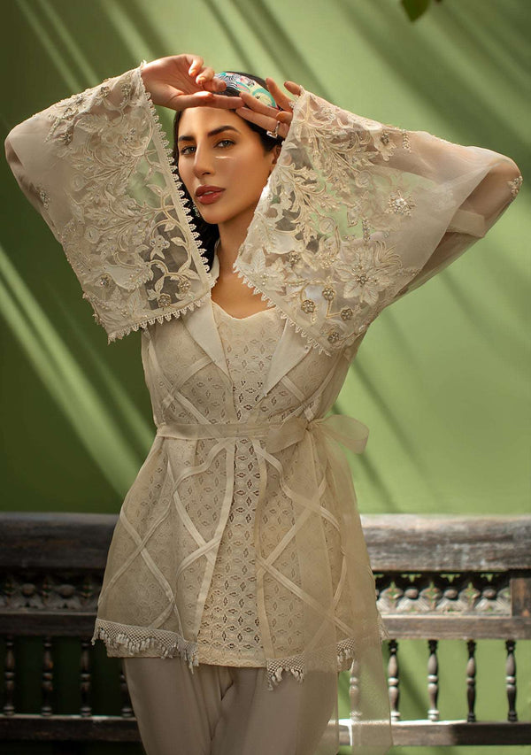 Layla Chatoor | Luxury Pret | Ivory Short Jacket