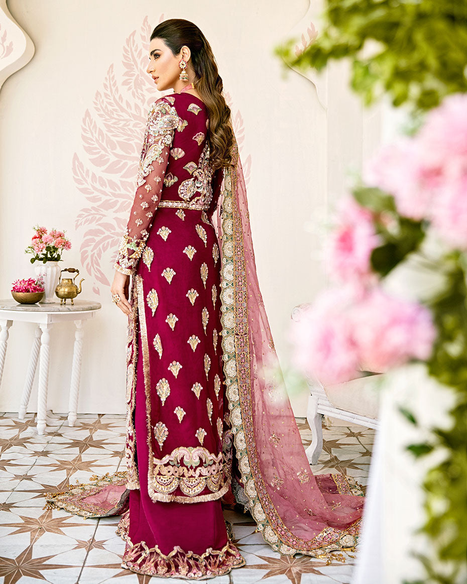 Gulaal | Wedding Formals | Pois Embroidered Net 3-Piece Suit WS-08 - Official Gulaal stockist in UK - Sakeena London