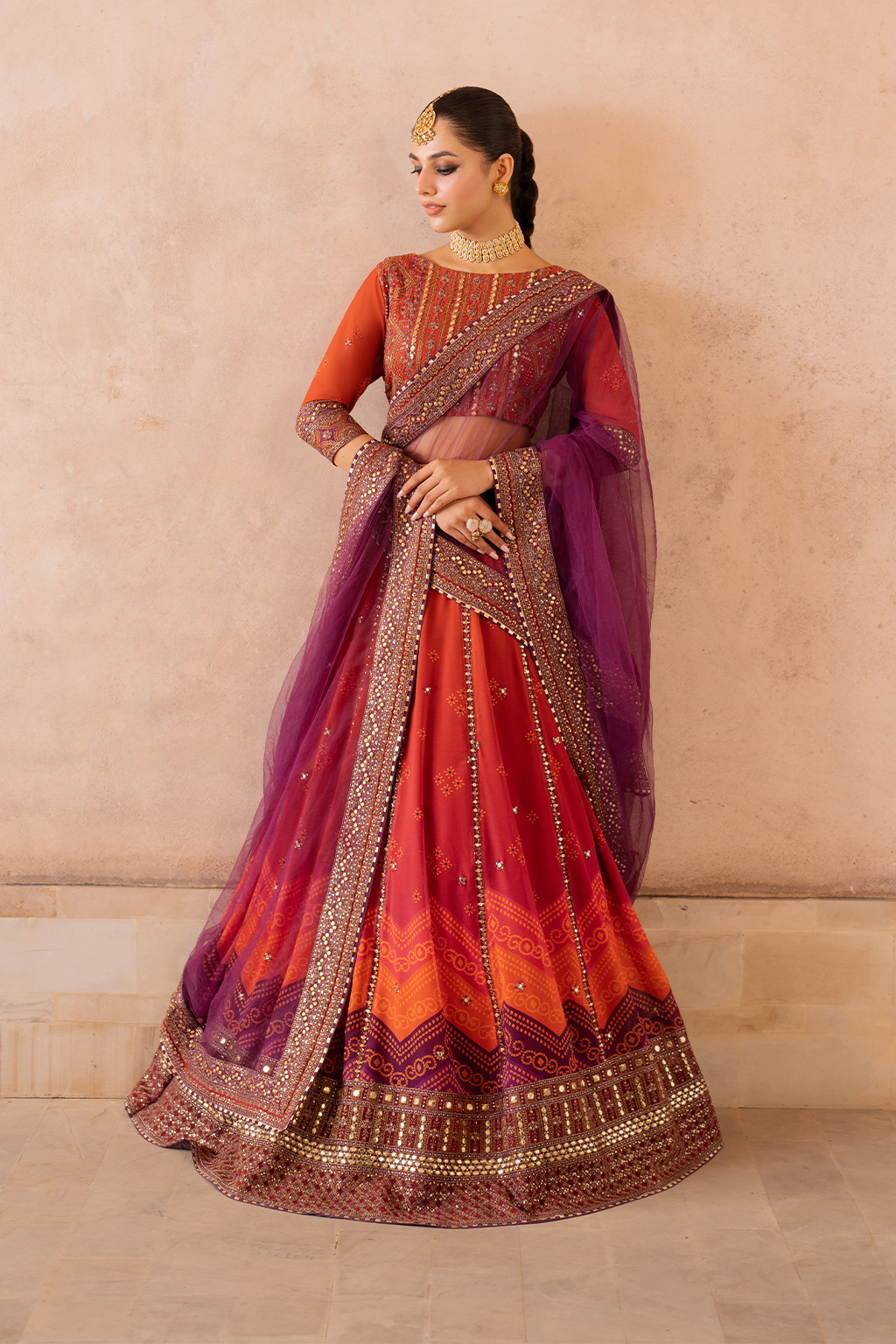 Iznik | Bandhani Formals | UE-334 - Official Iznik stockist in UK - Sakeena London