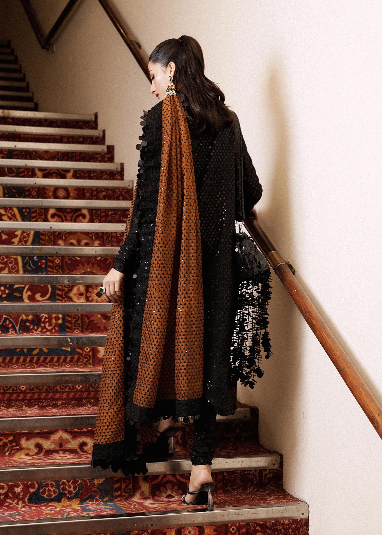 Hussain Rehar | Luxury Pret SS 24 | Khaki - Official Hussain Rehar stockist in UK - Sakeena London