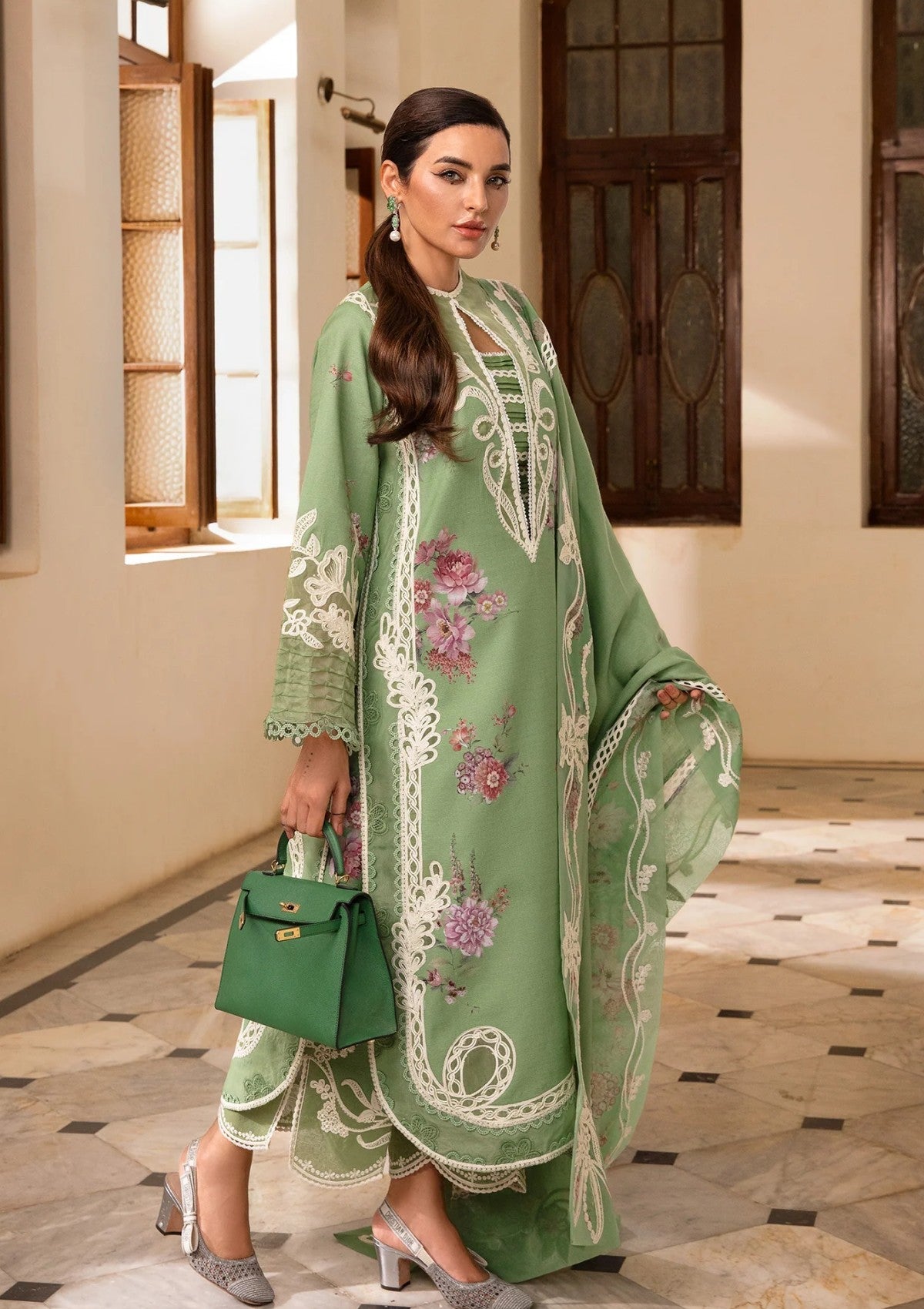 Winter Collection - Crimson - Aaleen - Winter Unstitched 24 - Gulbaan