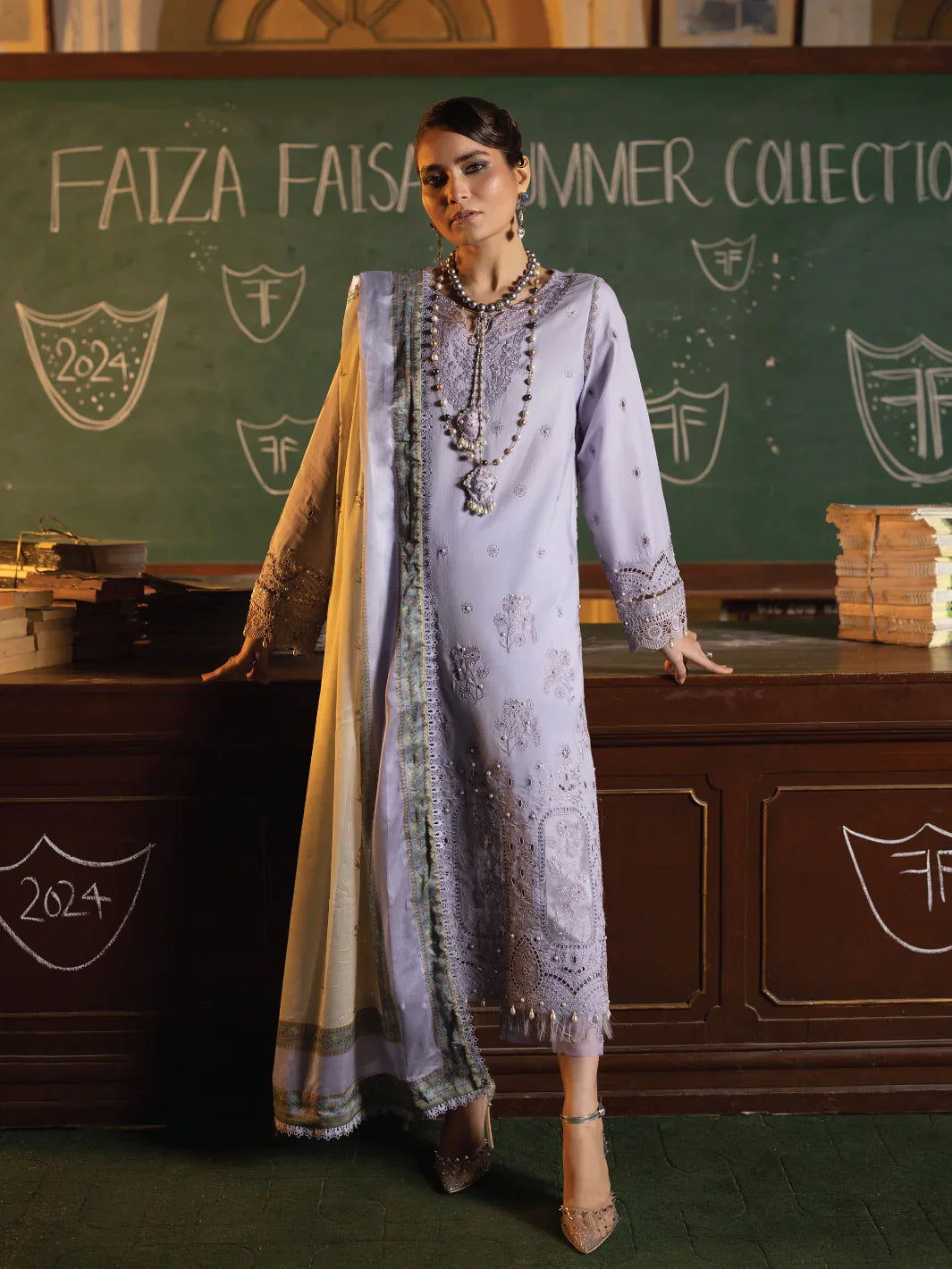 Faiza Faisal | Maya Luxury Lawn | Nazali - Official Faiza Faisal stockist in UK - Sakeena London