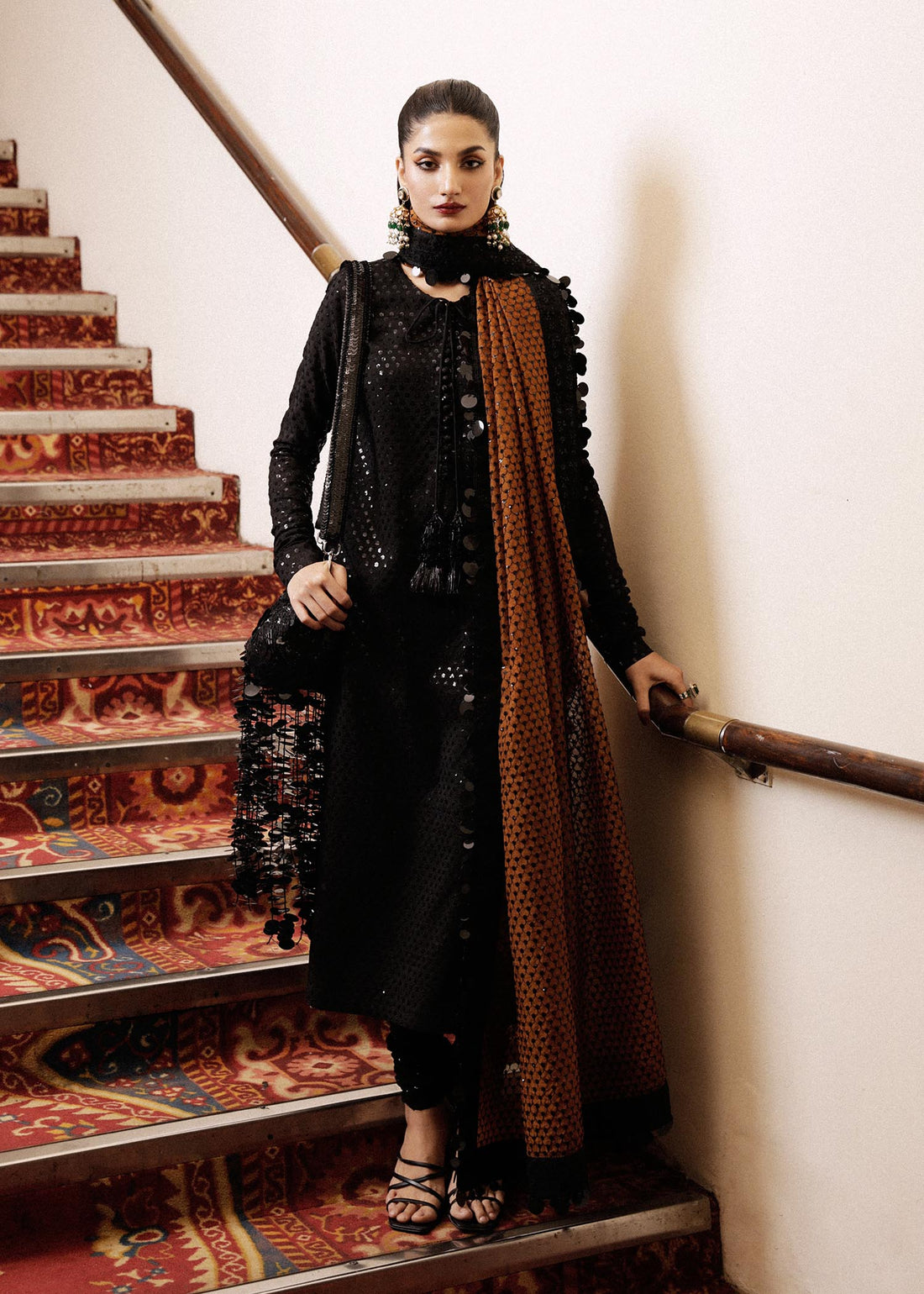 Hussain Rehar | Luxury Pret SS 24 | Khaki - Official Hussain Rehar stockist in UK - Sakeena London