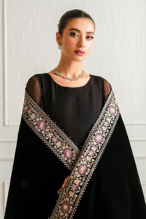 Baroque | Luxury Pret 25 | EMBROIDERED CHIFFON PR-1019 - Official Baroque stockist in UK - Sakeena London