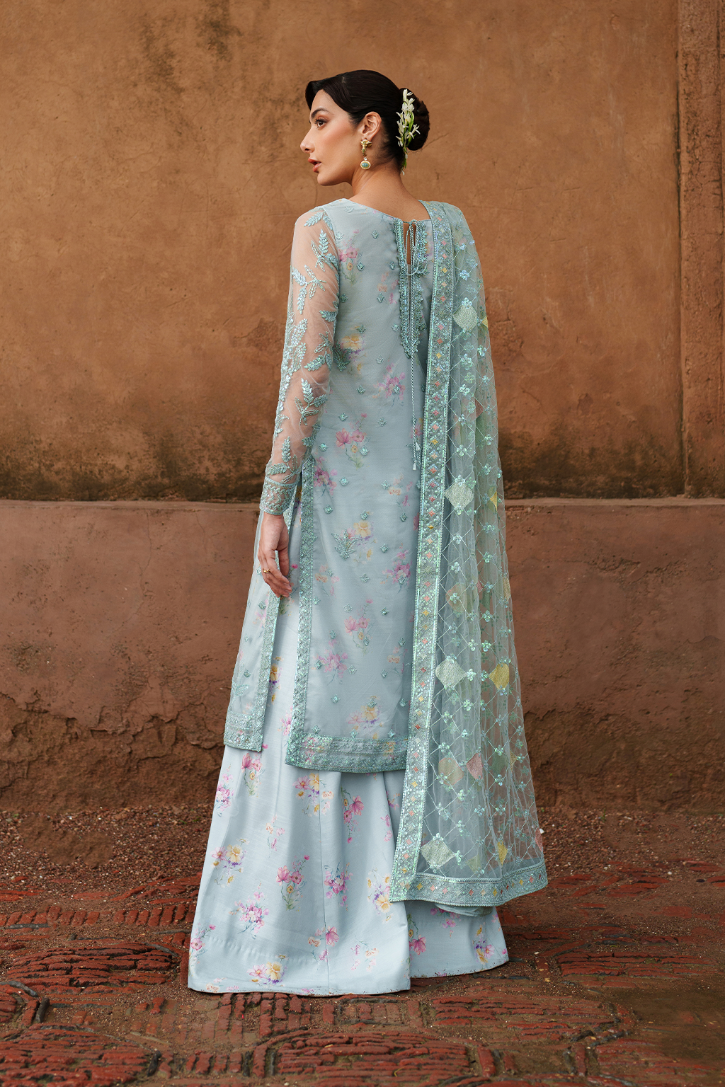 Iznik | Festive Formal | UE-535 Embroidered Net - Official Iznik stockist in UK - Sakeena London