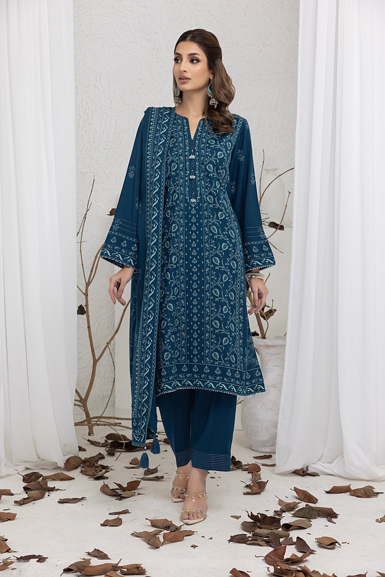 LSM | Embroidered and Printed Lawn | LG-IZ-0257-A - Official LSM stockist in UK - Sakeena London