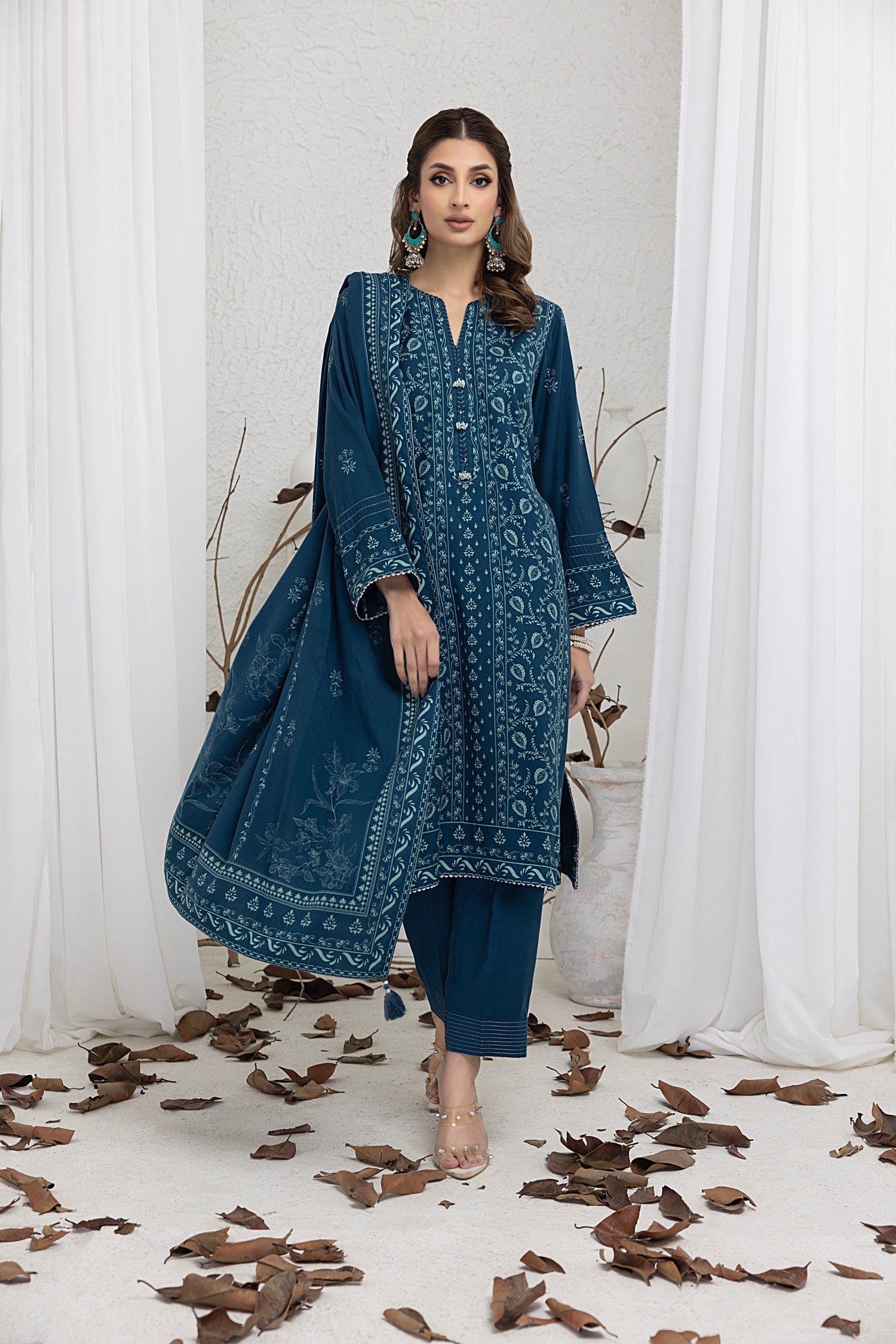 LSM | Embroidered and Printed Lawn | LG-IZ-0257-A - Official LSM stockist in UK - Sakeena London