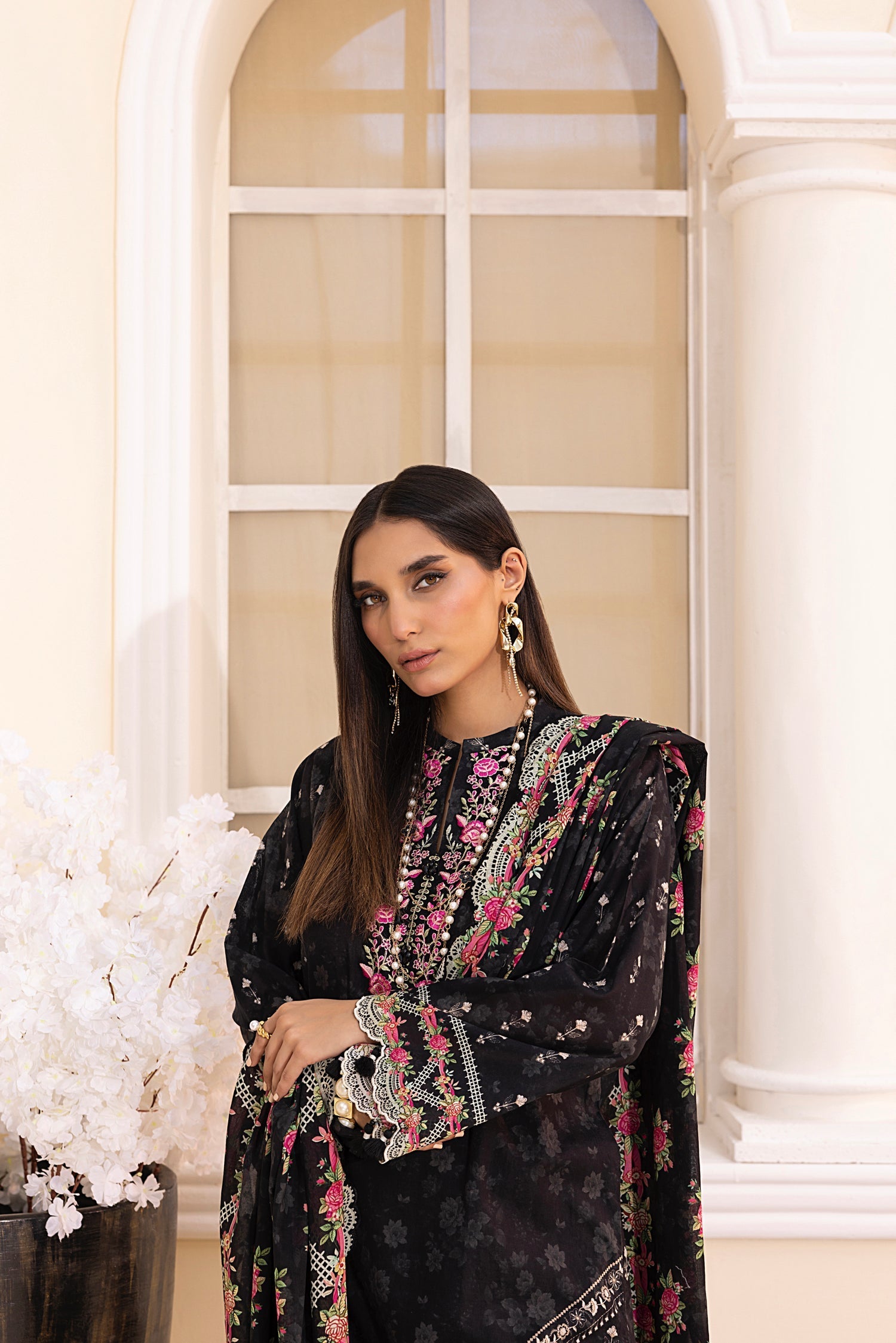 LSM | Embroidered and Printed Lawn | LG-MM-0220 - Official LSM stockist in UK - Sakeena London