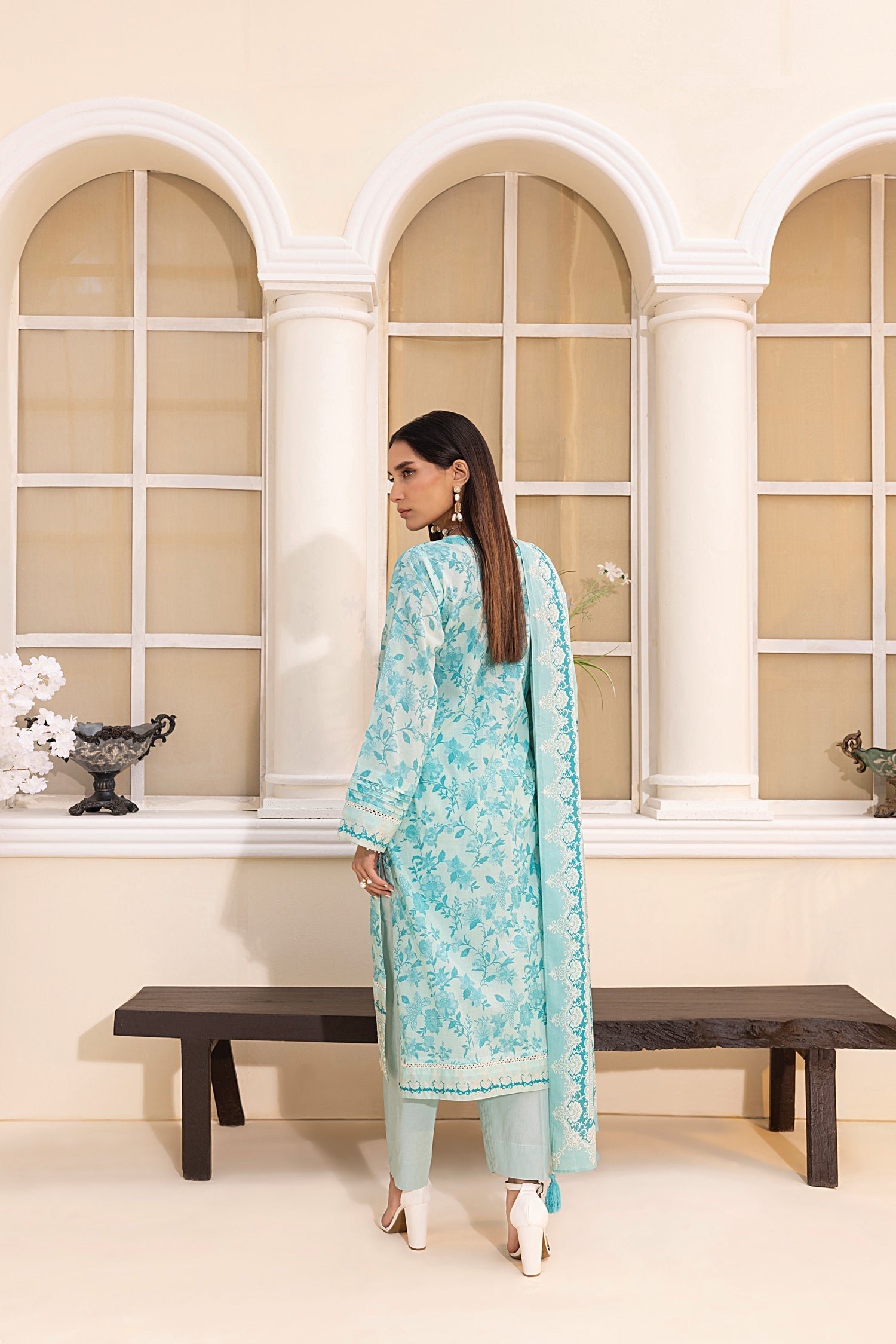 LSM | Embroidered and Printed Lawn | LG-MM-0221 - Official LSM stockist in UK - Sakeena London