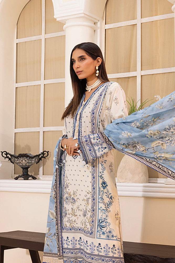 LSM | Embroidered and Printed Lawn | LG-MM-0223 - Official LSM stockist in UK - Sakeena London