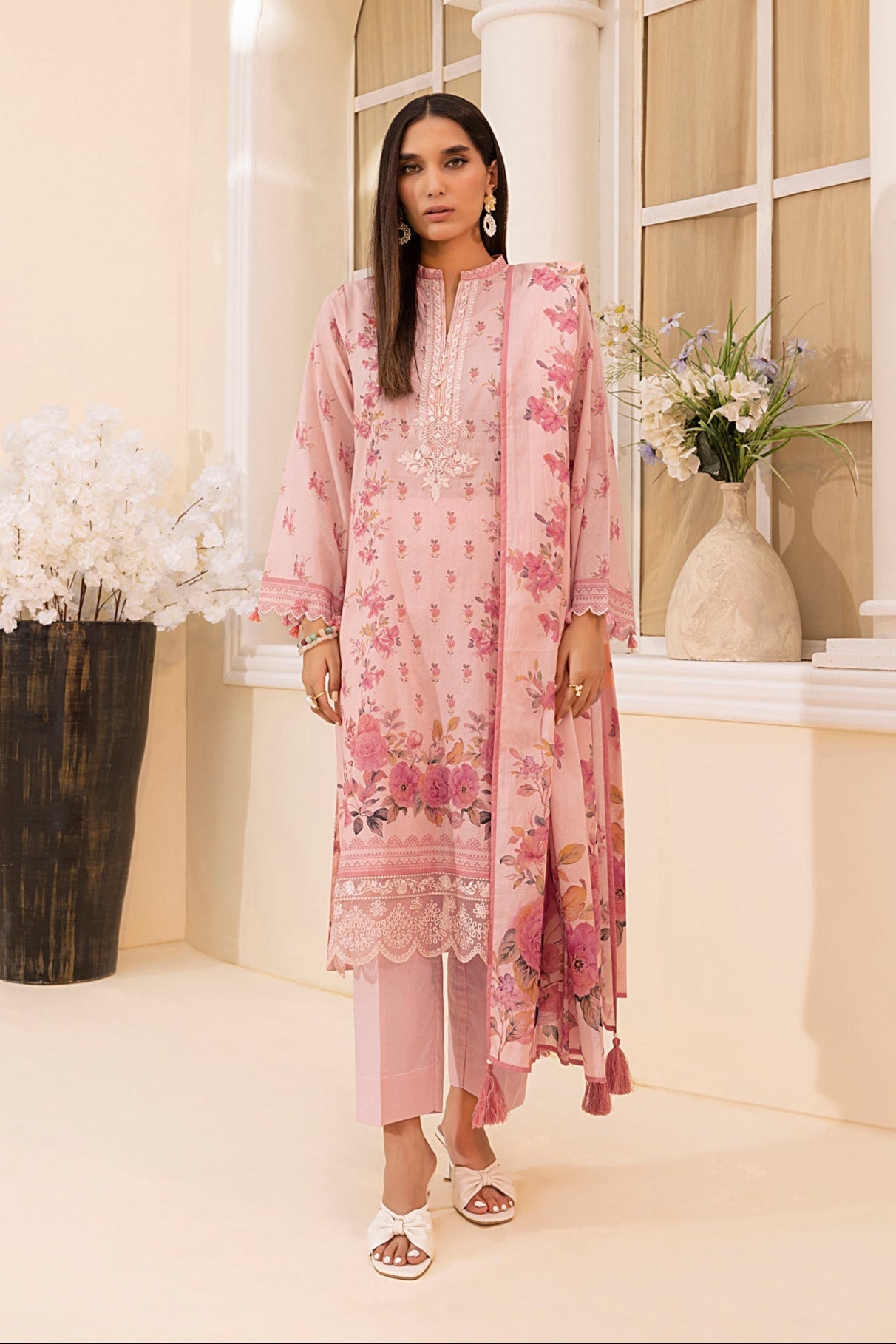 LSM | Embroidered and Printed Lawn | LG-MM-0224 - Official LSM stockist in UK - Sakeena London
