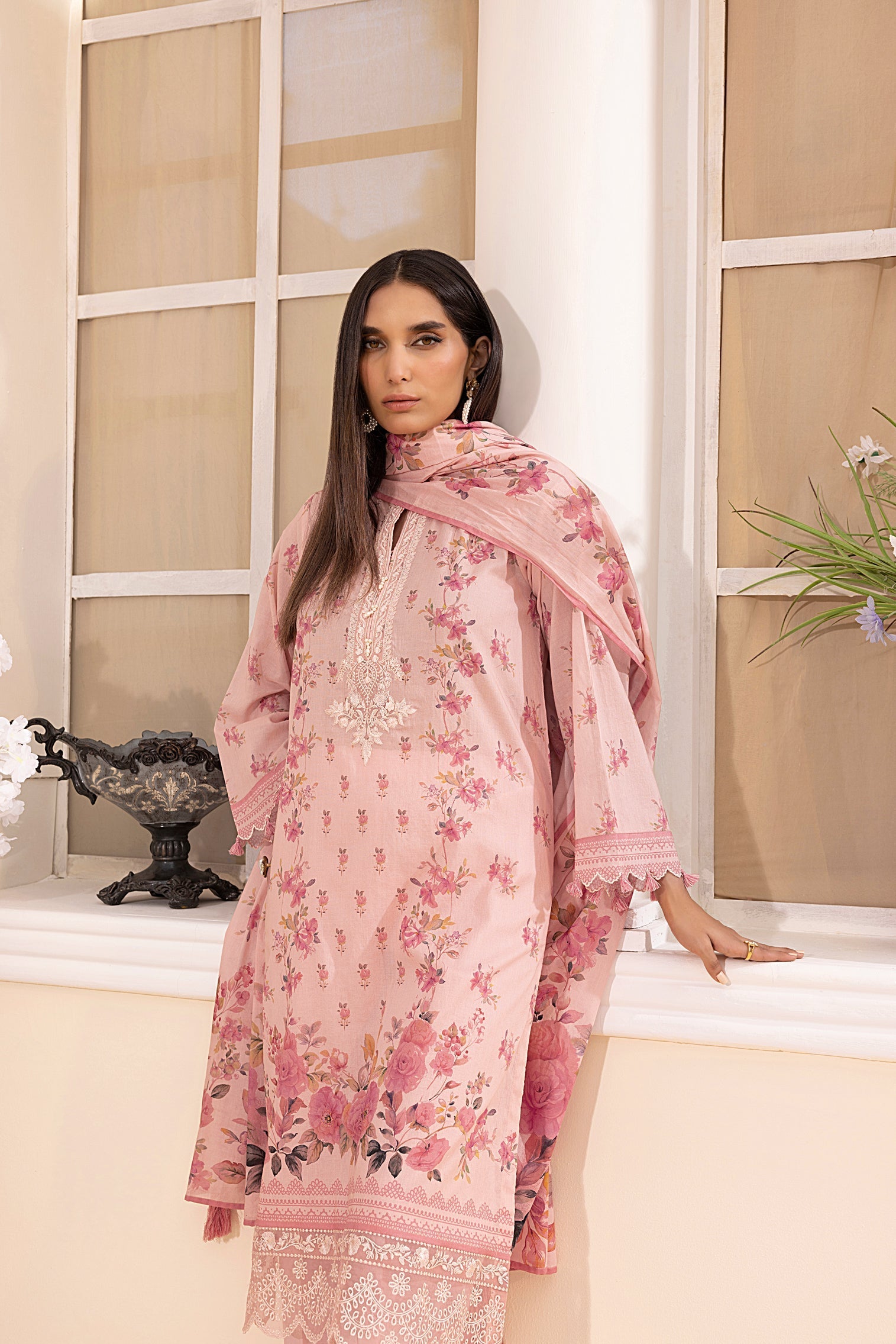 LSM | Embroidered and Printed Lawn | LG-MM-0224 - Official LSM stockist in UK - Sakeena London
