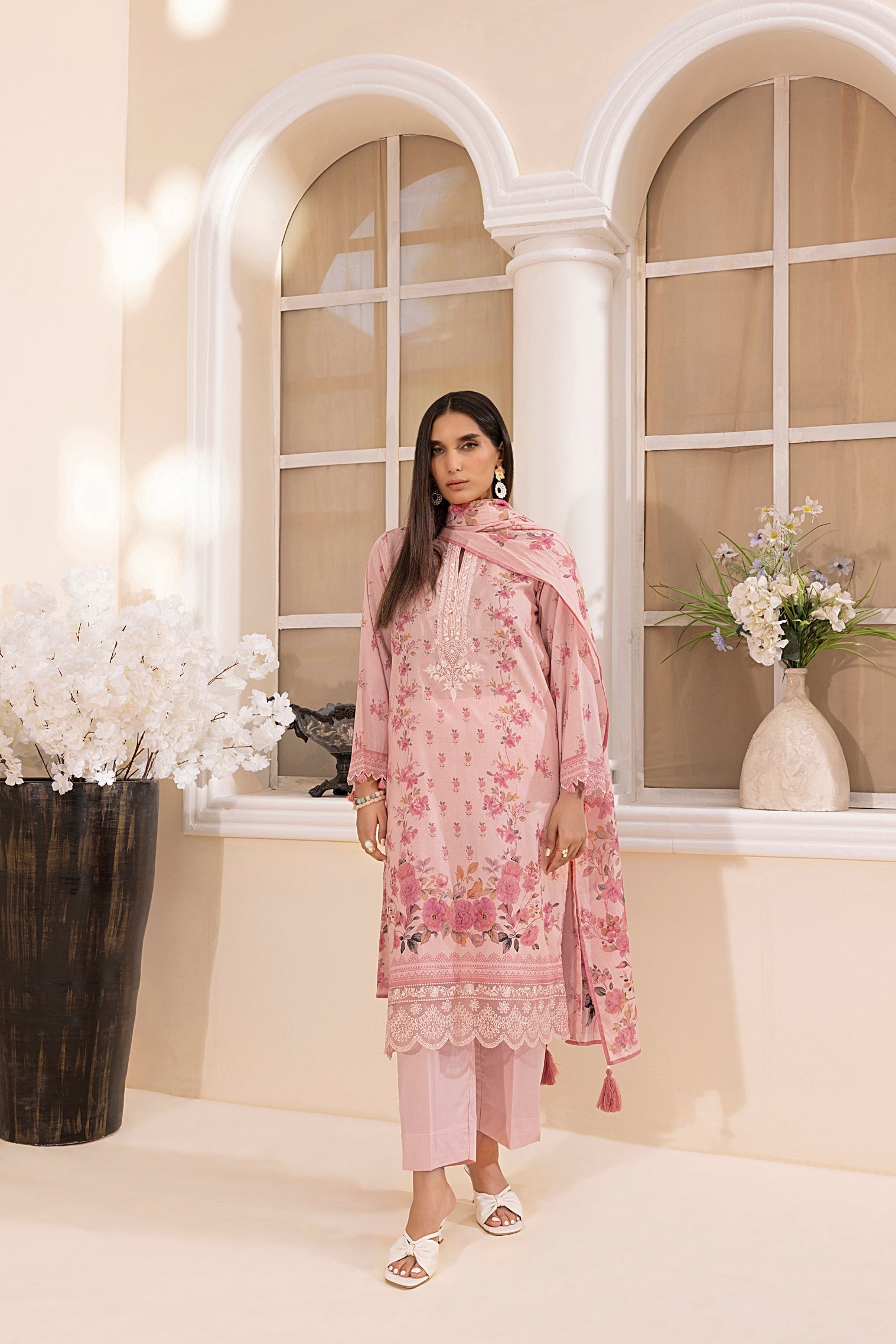 LSM | Embroidered and Printed Lawn | LG-MM-0224 - Official LSM stockist in UK - Sakeena London
