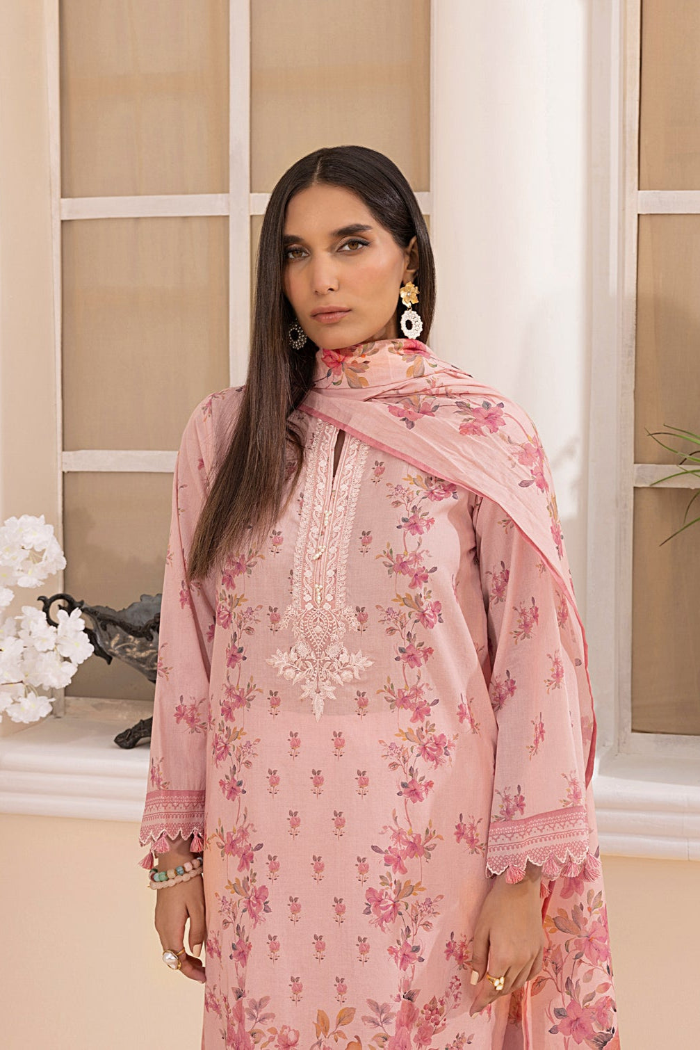 LSM | Embroidered and Printed Lawn | LG-MM-0224 - Official LSM stockist in UK - Sakeena London