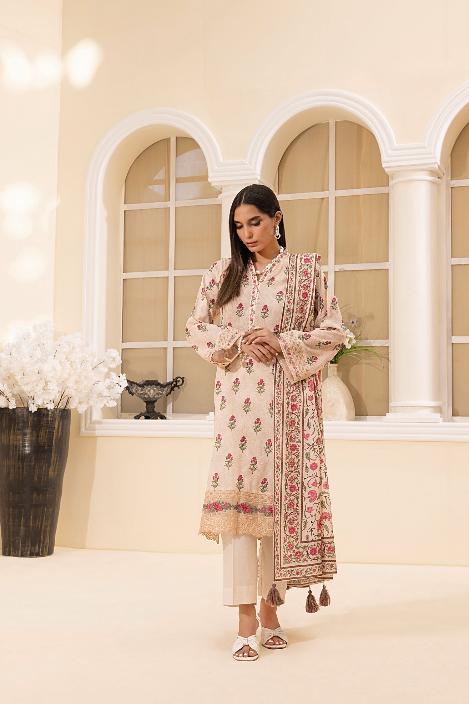 LSM | Embroidered and Printed Lawn | LG-MM-0225 - Official LSM stockist in UK - Sakeena London
