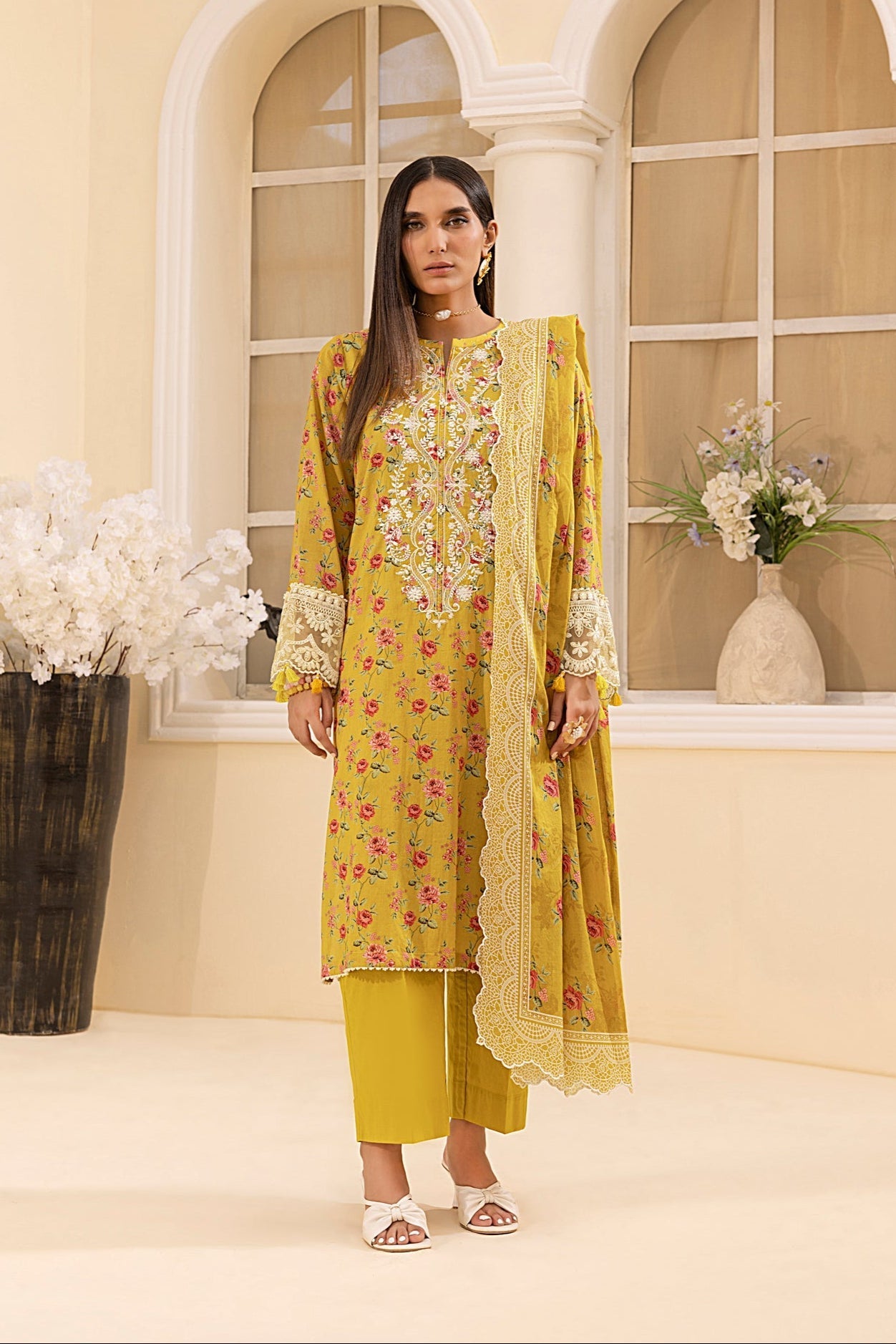LSM | Embroidered and Printed Lawn | LG-MM-0226 - Official LSM stockist in UK - Sakeena London