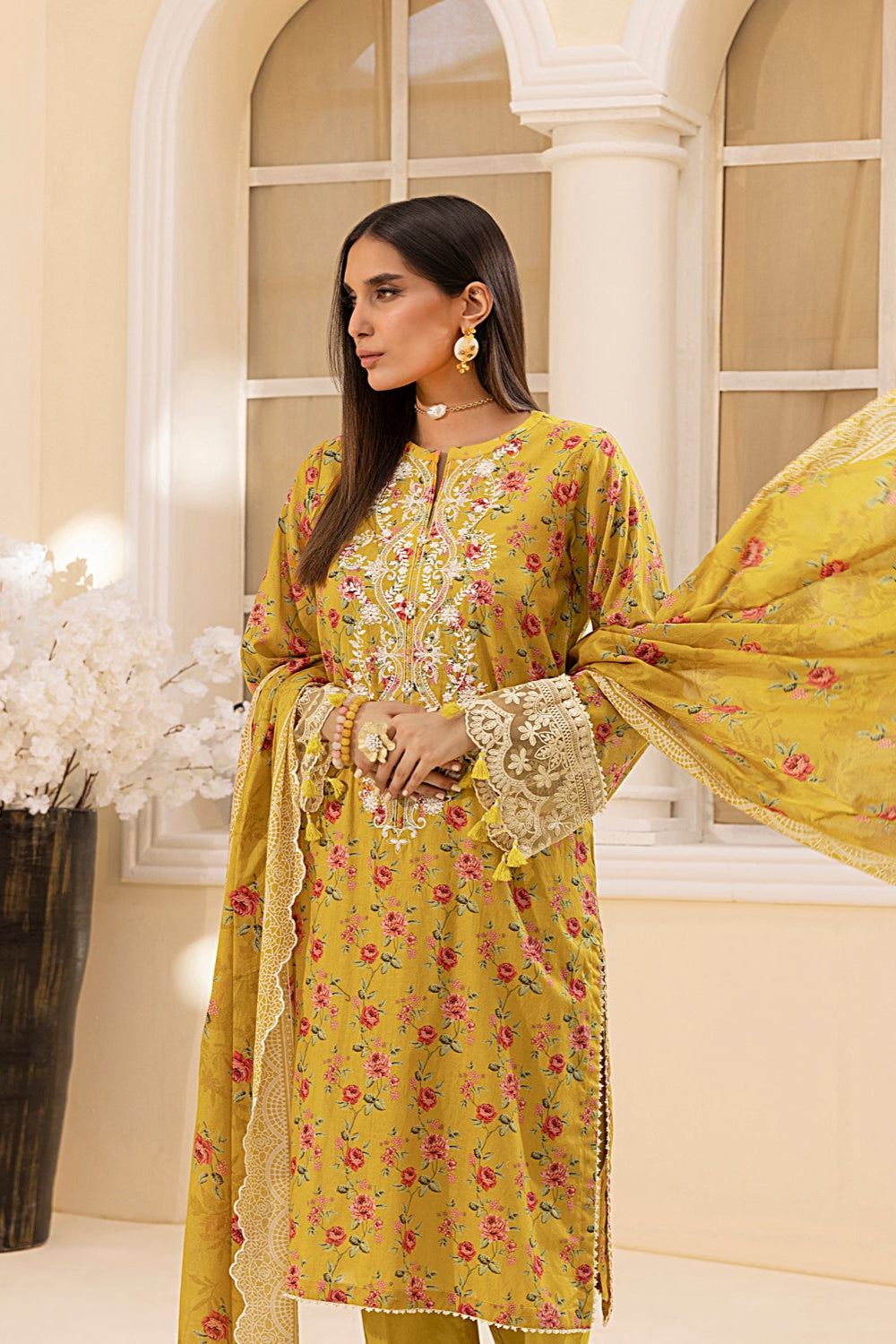 LSM | Embroidered and Printed Lawn | LG-MM-0226 - Official LSM stockist in UK - Sakeena London
