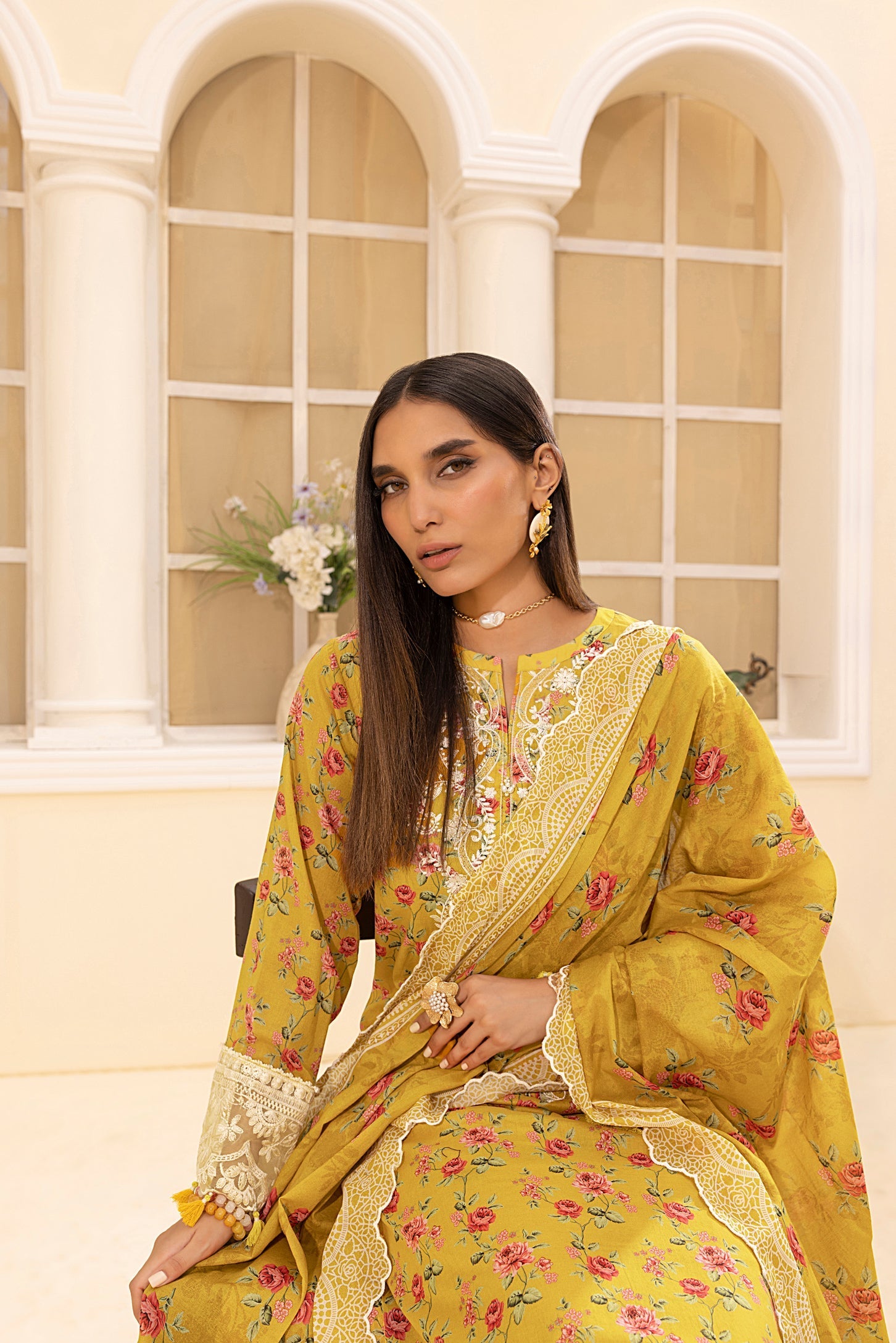 LSM | Embroidered and Printed Lawn | LG-MM-0226 - Official LSM stockist in UK - Sakeena London