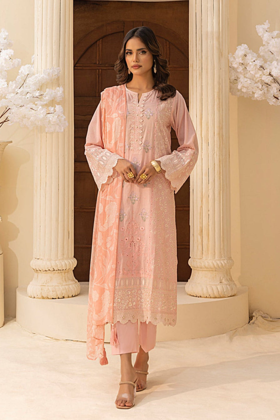 LSM | Embroidered and Printed Lawn | LG-IZ-0201 - Official LSM stockist in UK - Sakeena London