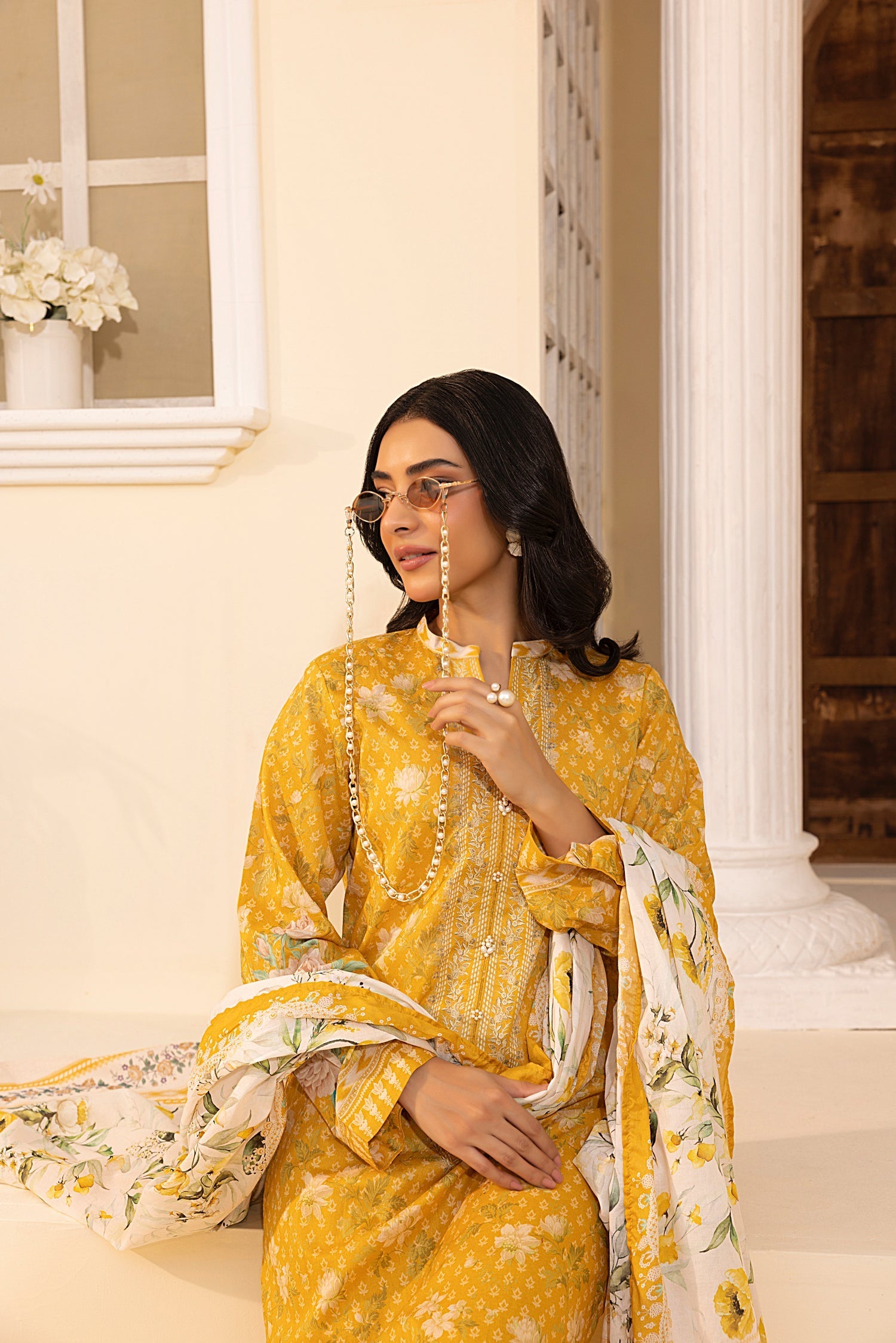 LSM | Embroidered and Printed Lawn | LG-MM-0241 - Official LSM stockist in UK - Sakeena London