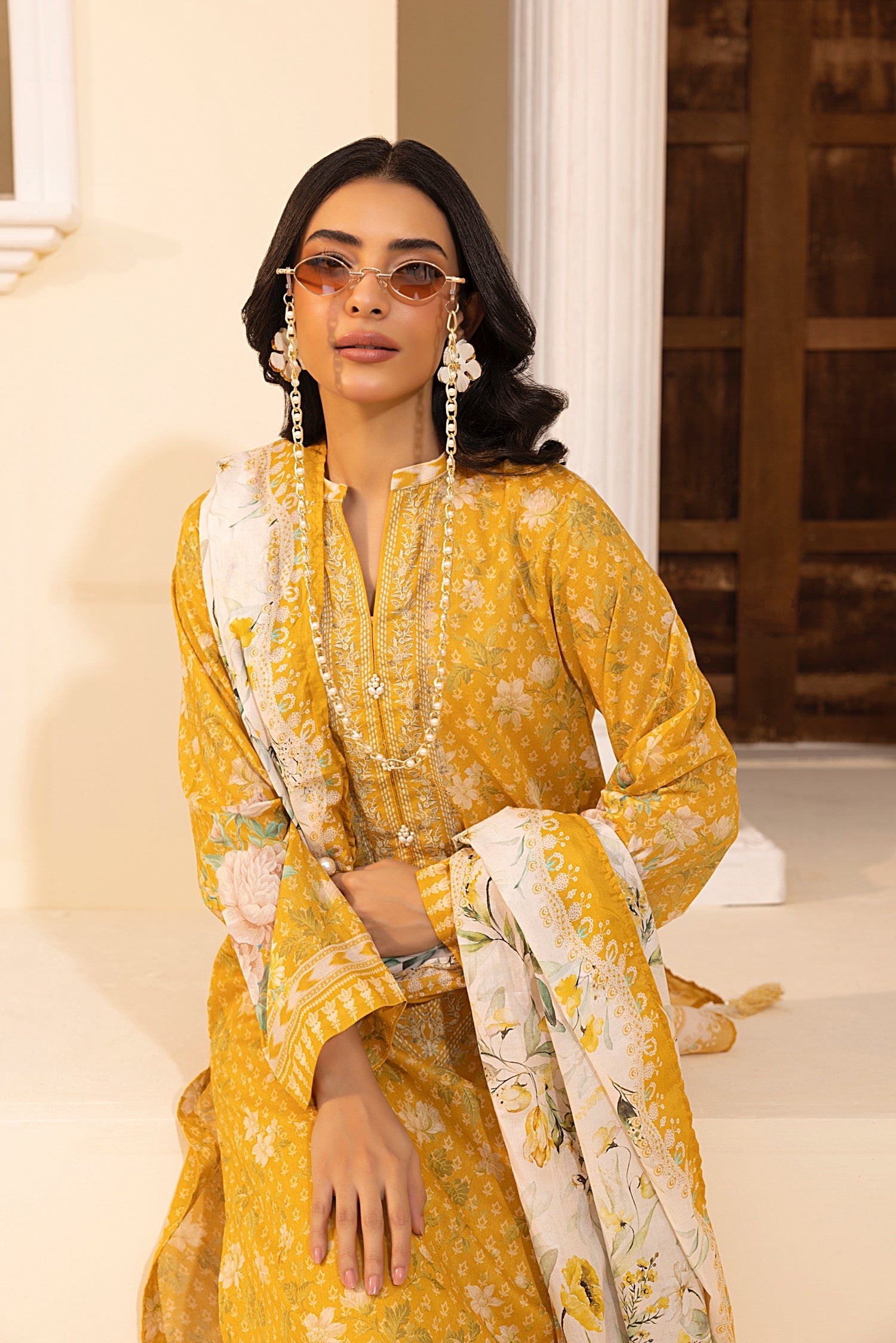 LSM | Embroidered and Printed Lawn | LG-MM-0241 - Official LSM stockist in UK - Sakeena London