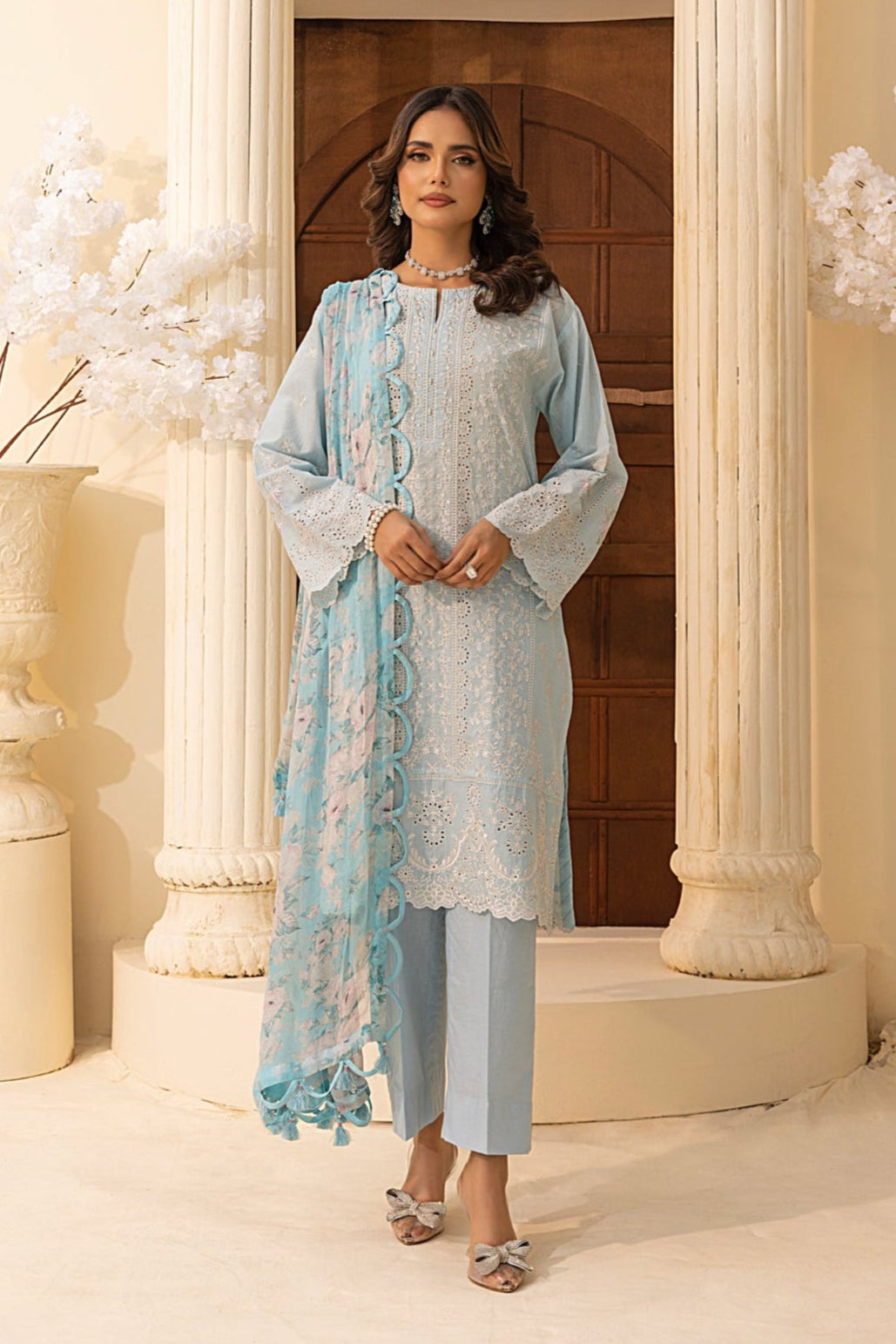 LSM | Embroidered and Printed Lawn | LG-IZ-0200 - Official LSM stockist in UK - Sakeena London
