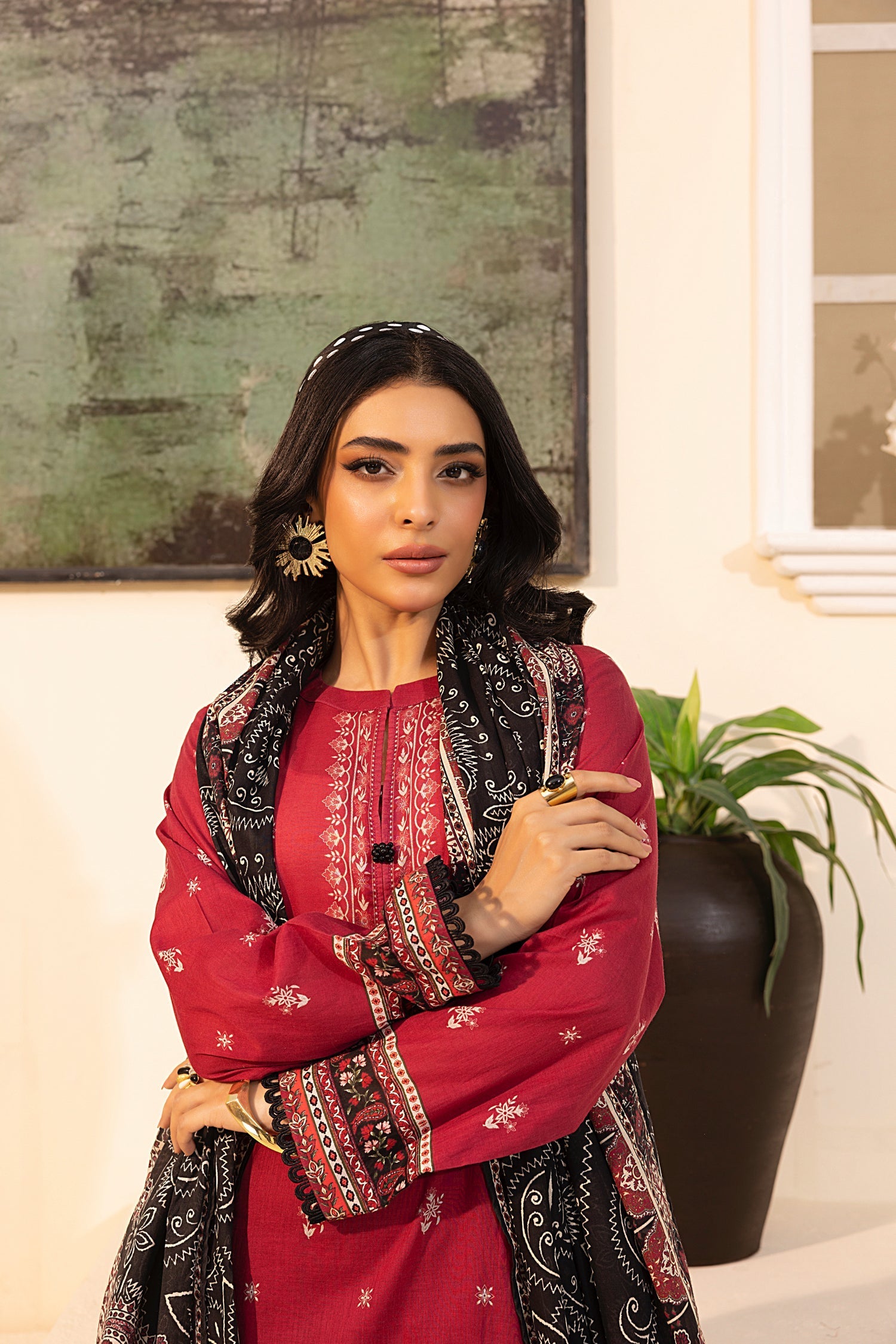 LSM | Embroidered and Printed Lawn | LG-MM-0242 - Official LSM stockist in UK - Sakeena London