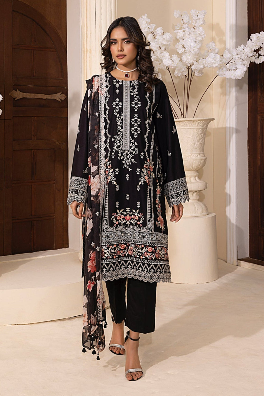 LSM | Embroidered and Printed Lawn | LG-RL-0059 - Official LSM stockist in UK - Sakeena London