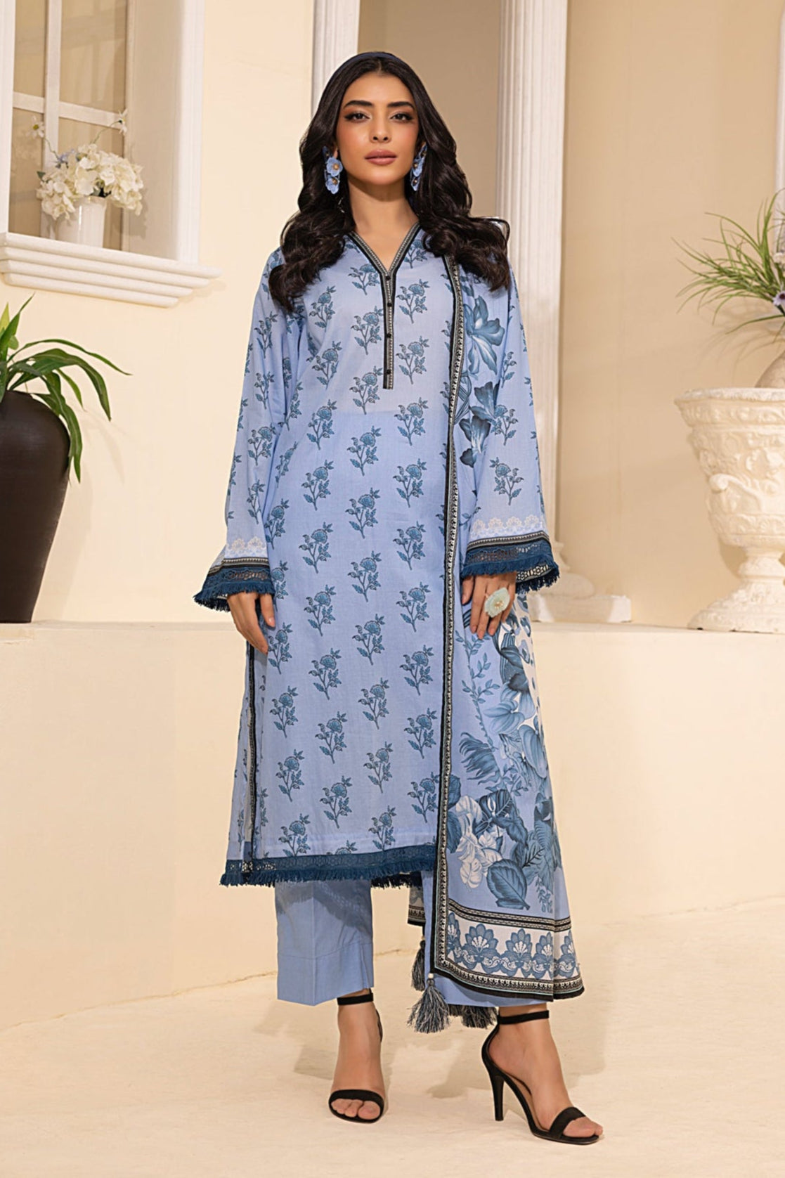 LSM | Embroidered and Printed Lawn | LG-MM-0244 - Official LSM stockist in UK - Sakeena London