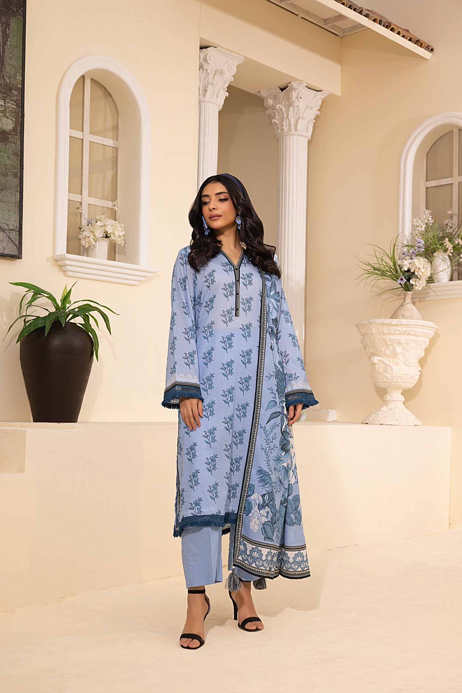 LSM | Embroidered and Printed Lawn | LG-MM-0244 - Official LSM stockist in UK - Sakeena London