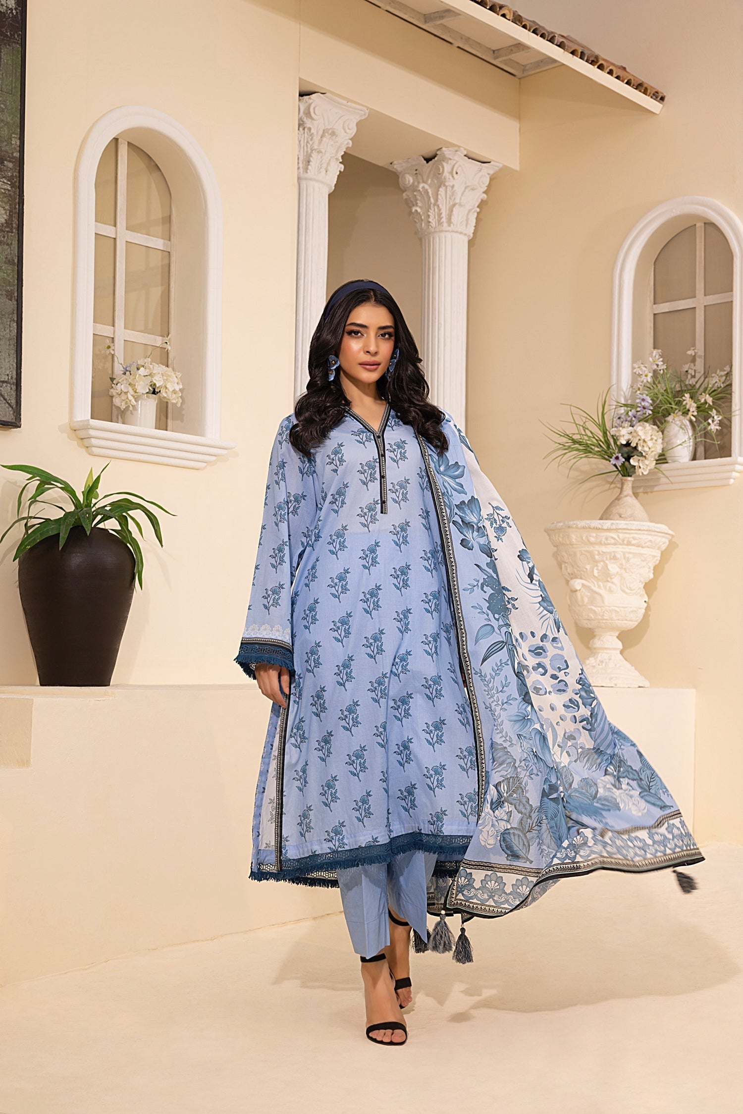 LSM | Embroidered and Printed Lawn | LG-MM-0244 - Official LSM stockist in UK - Sakeena London