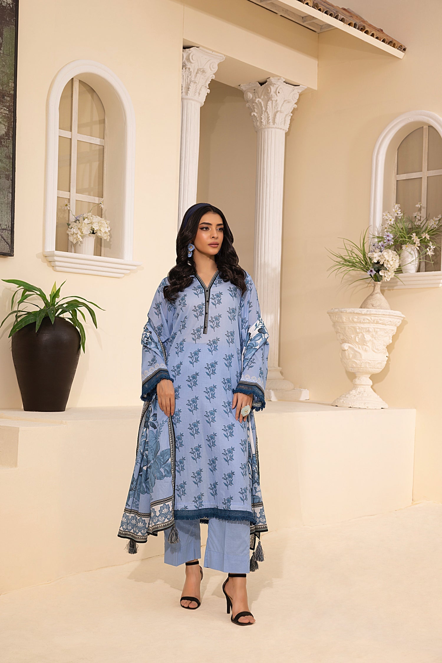 LSM | Embroidered and Printed Lawn | LG-MM-0244 - Official LSM stockist in UK - Sakeena London