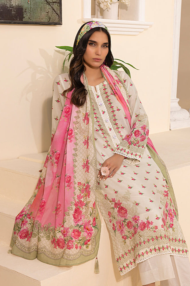 LSM | Embroidered and Printed Lawn | LG-MM-0245 - Official LSM stockist in UK - Sakeena London