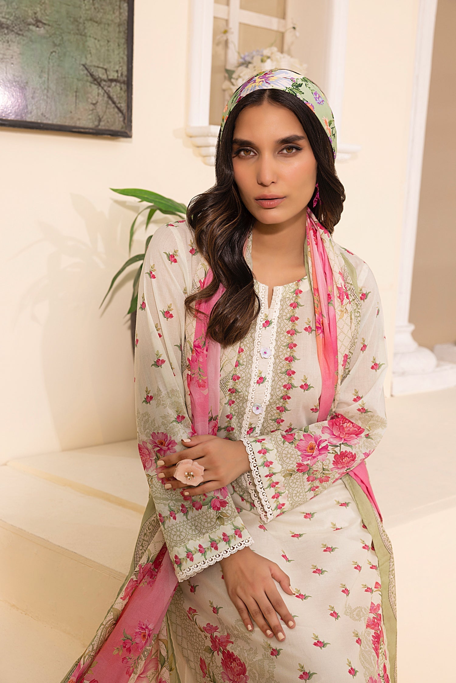 LSM | Embroidered and Printed Lawn | LG-MM-0245 - Official LSM stockist in UK - Sakeena London