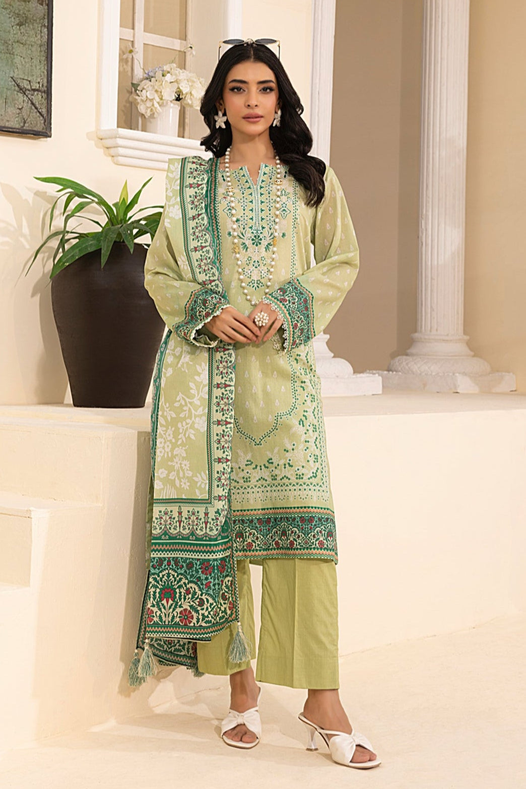 LSM | Embroidered and Printed Lawn | LG-MM-0246 - Official LSM stockist in UK - Sakeena London