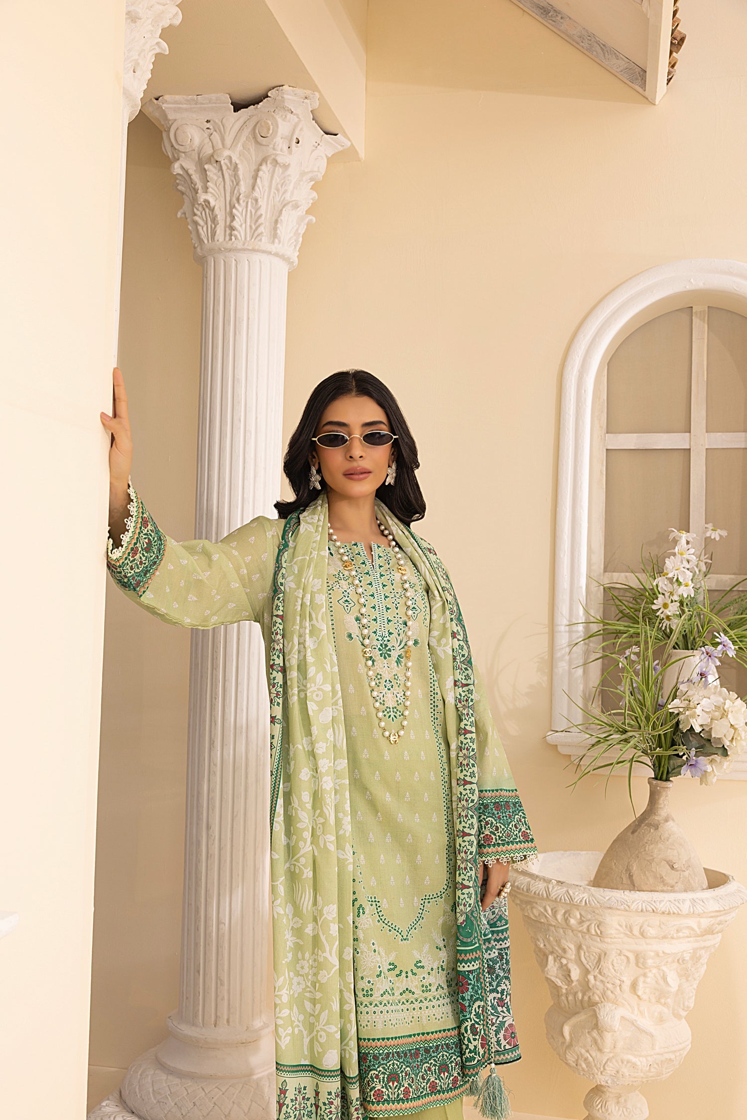 LSM | Embroidered and Printed Lawn | LG-MM-0246 - Official LSM stockist in UK - Sakeena London