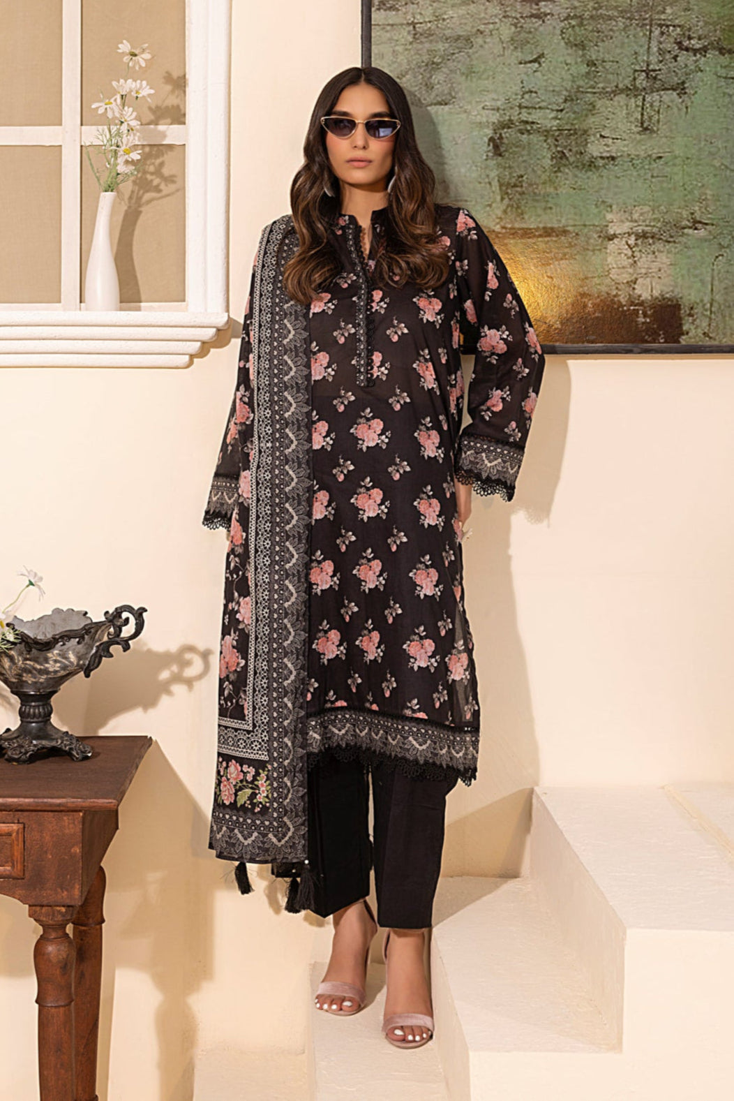 LSM | Embroidered and Printed Lawn | LG-MM-0249 - Official LSM stockist in UK - Sakeena London