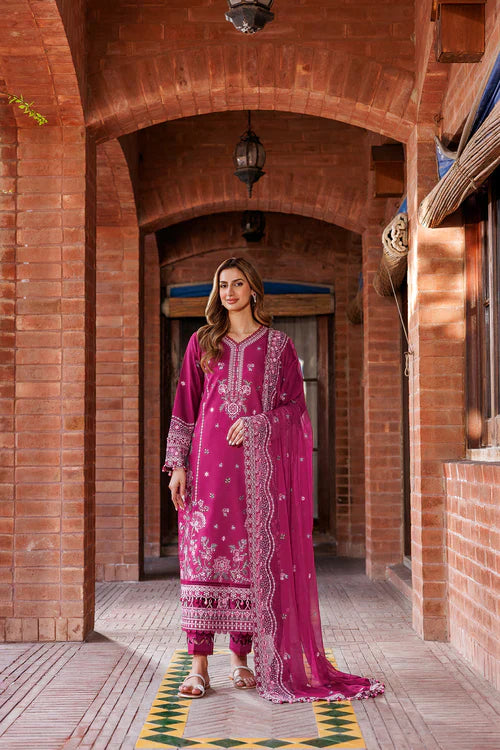 Farasha | Kaavish Lawn 24 | ROSY SOMBER - Official Farasha stockist in UK - Sakeena London